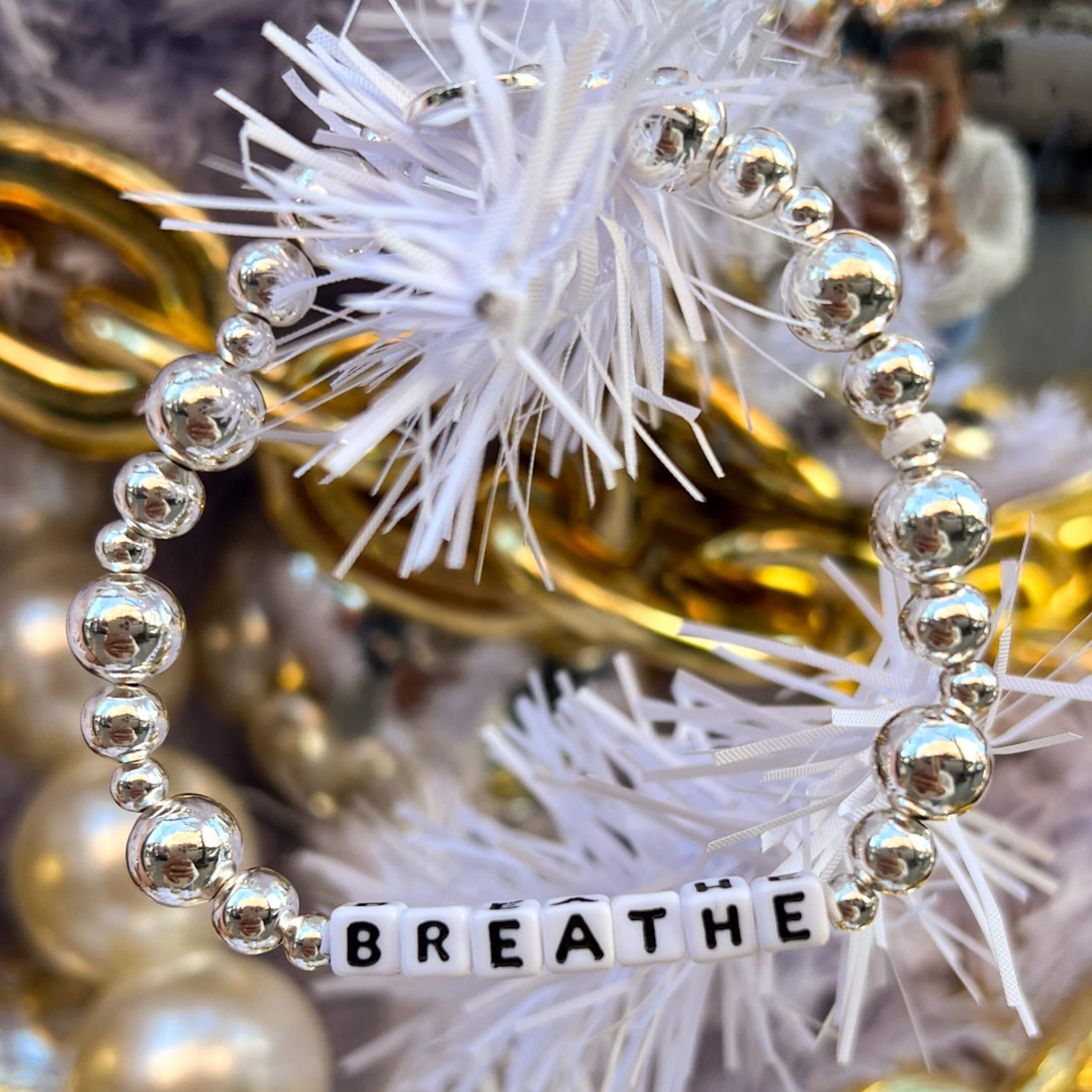 Breathe- Metallic Bubbles Bracelet