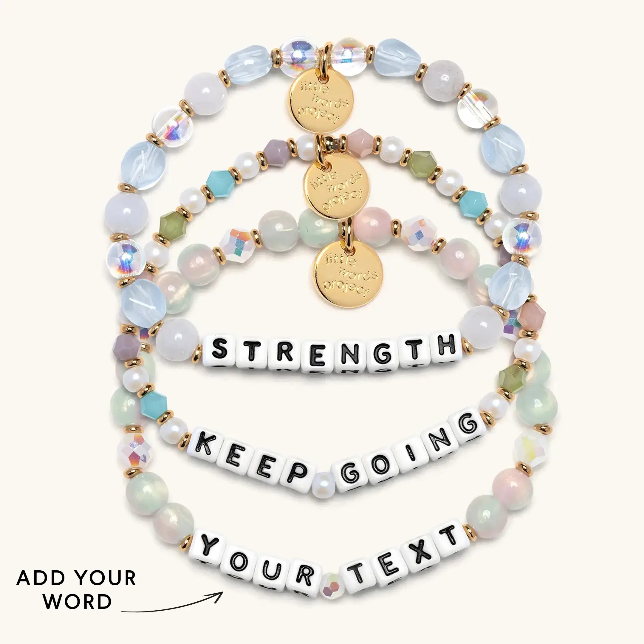 Custom Encouragement Bracelet Set