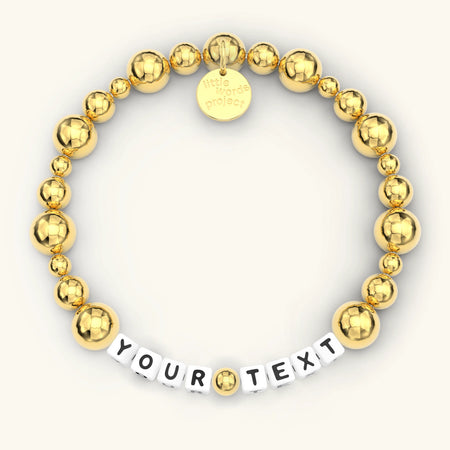 Custom Gold Bubbles Bracelet | Personalized Beaded Jewelry