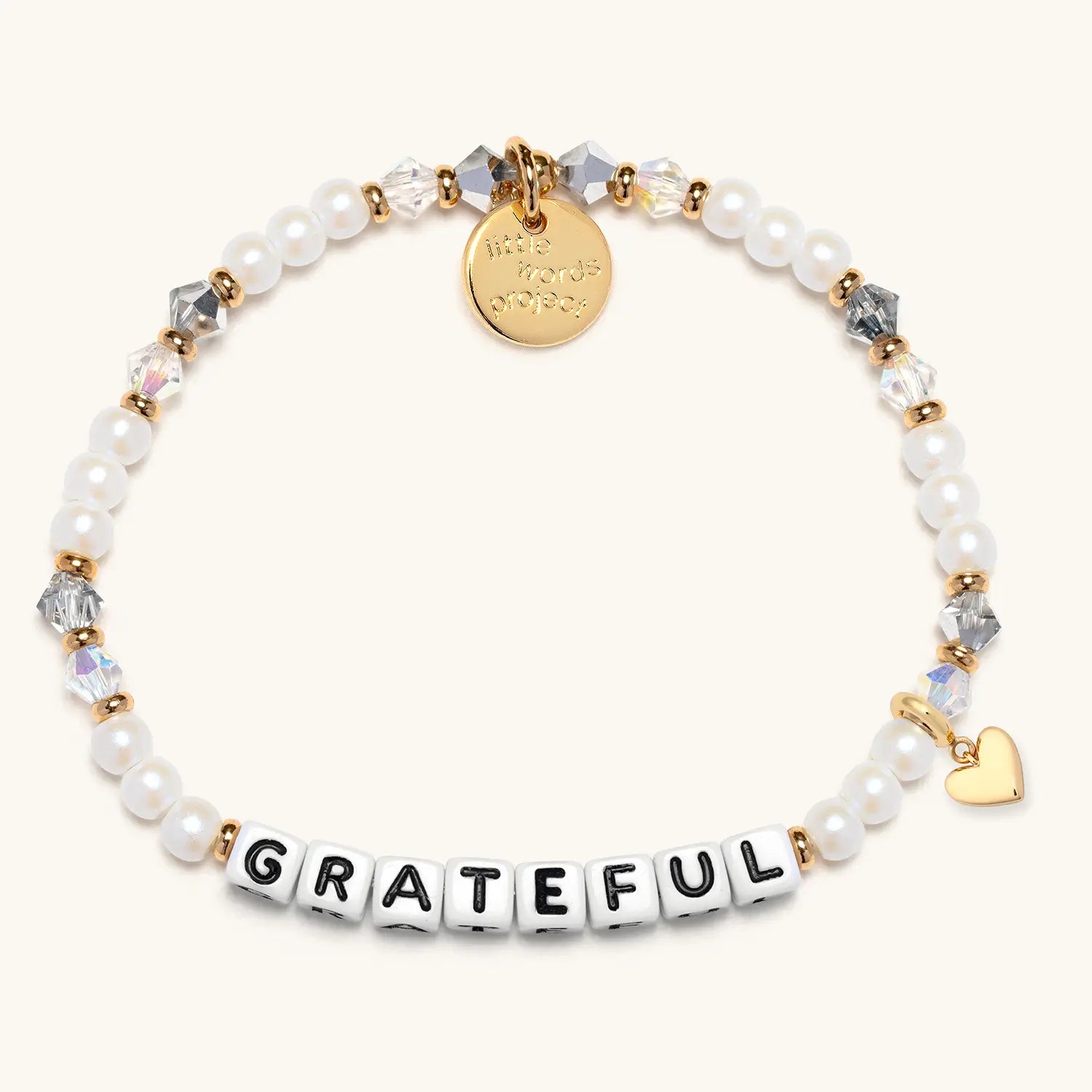 Grateful Bracelet with Puffy Heart Charm