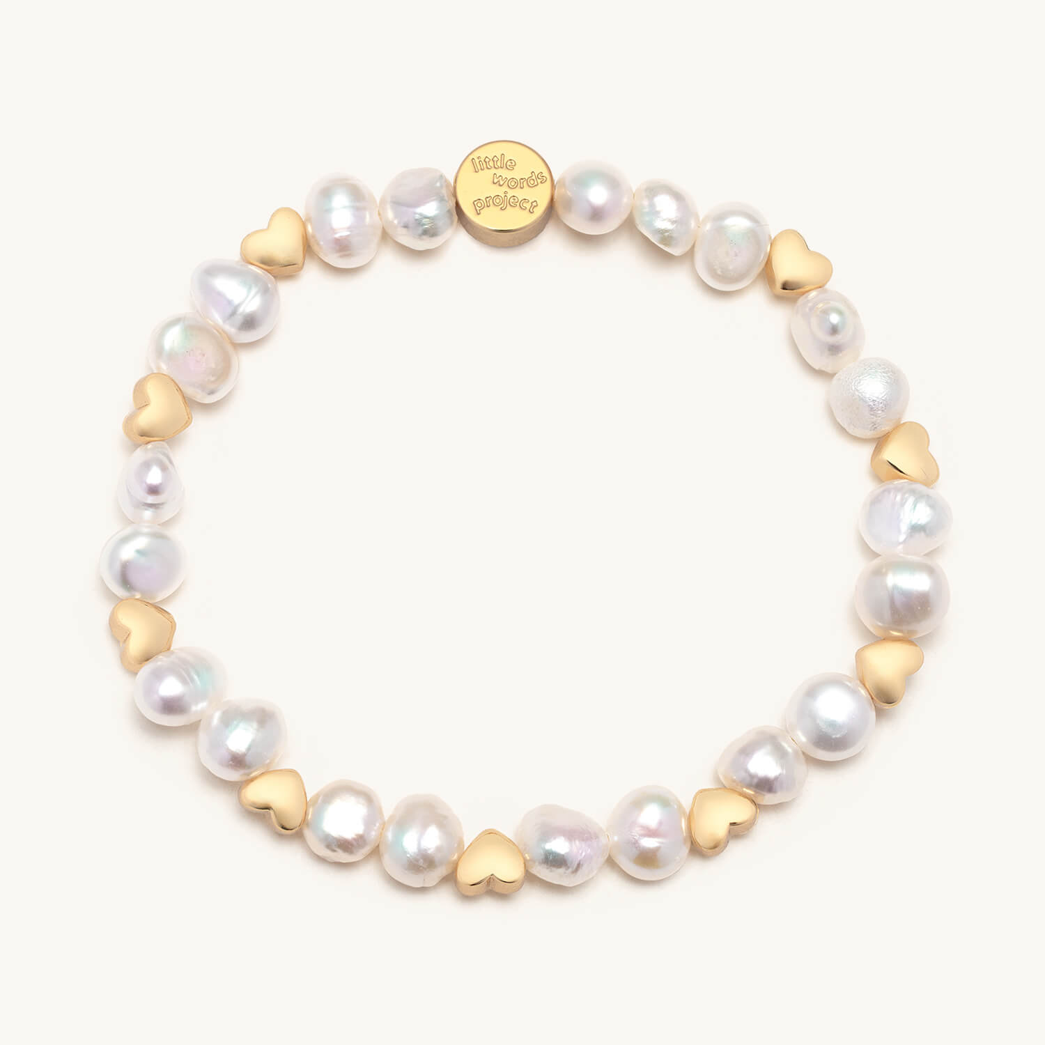White Hearts by the Pearl Base Bracelet