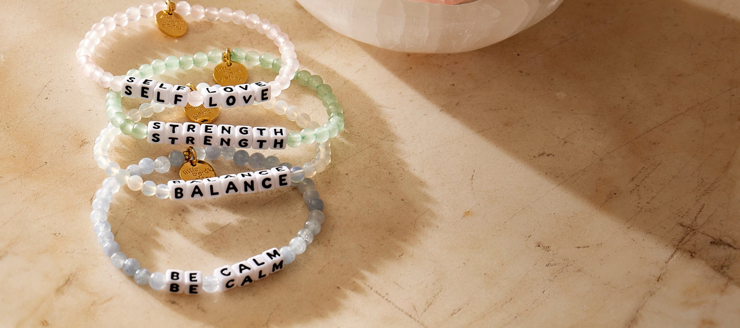 Little words project original beaded word bracelet to wear share