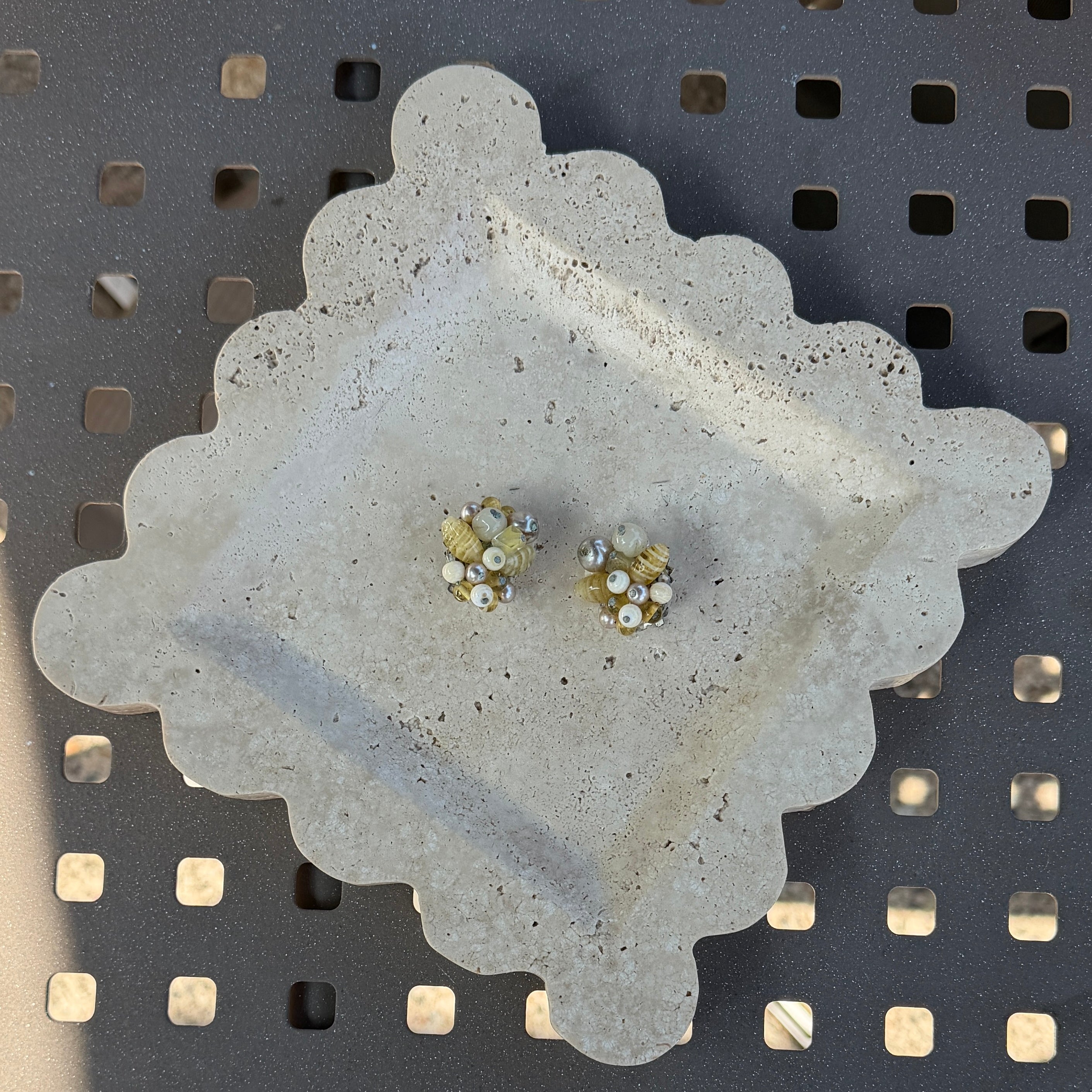 Mixed Yellow Bead Cluster Clip-Ons
