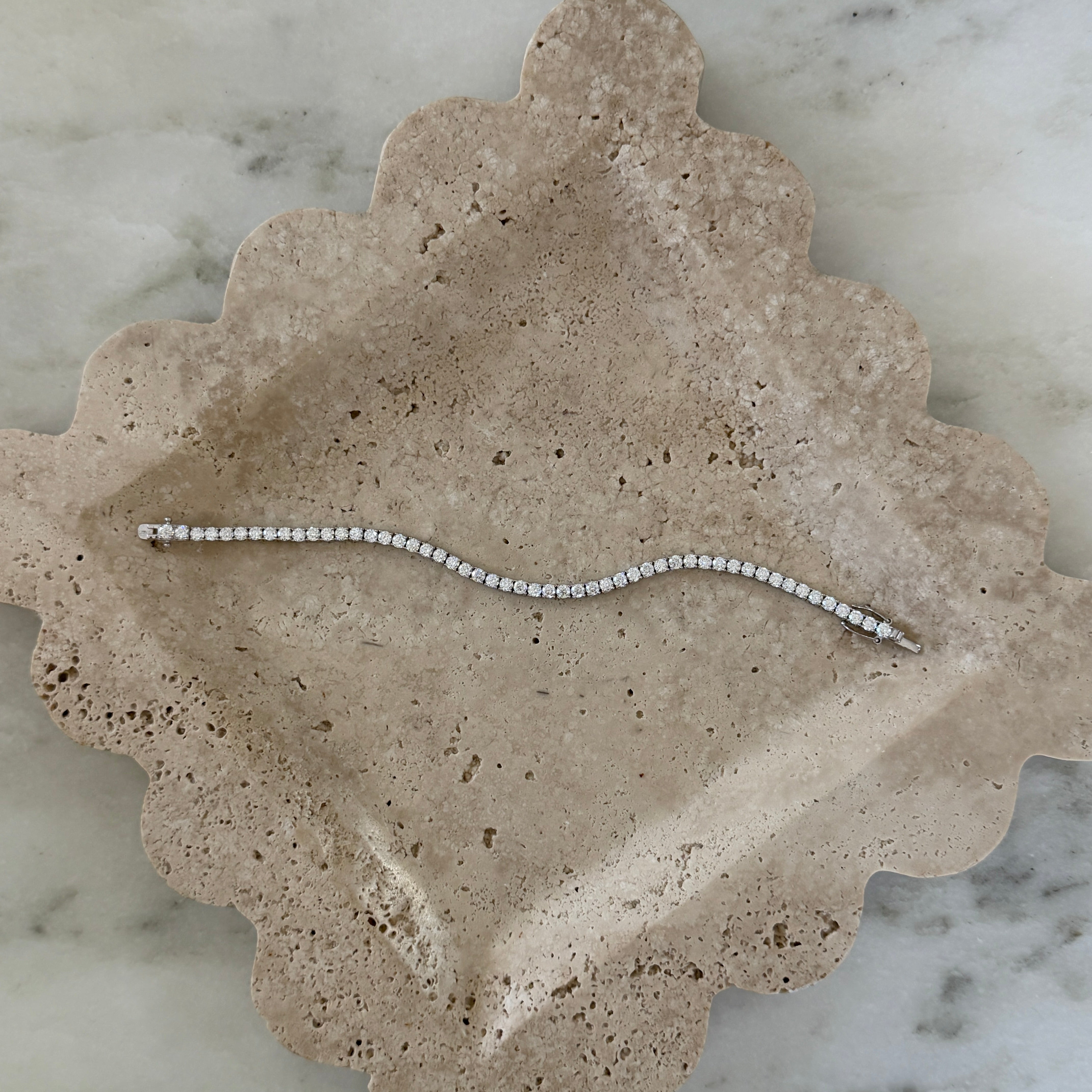 Modern Sterling Silver Moissanite Tennis Bracelet
