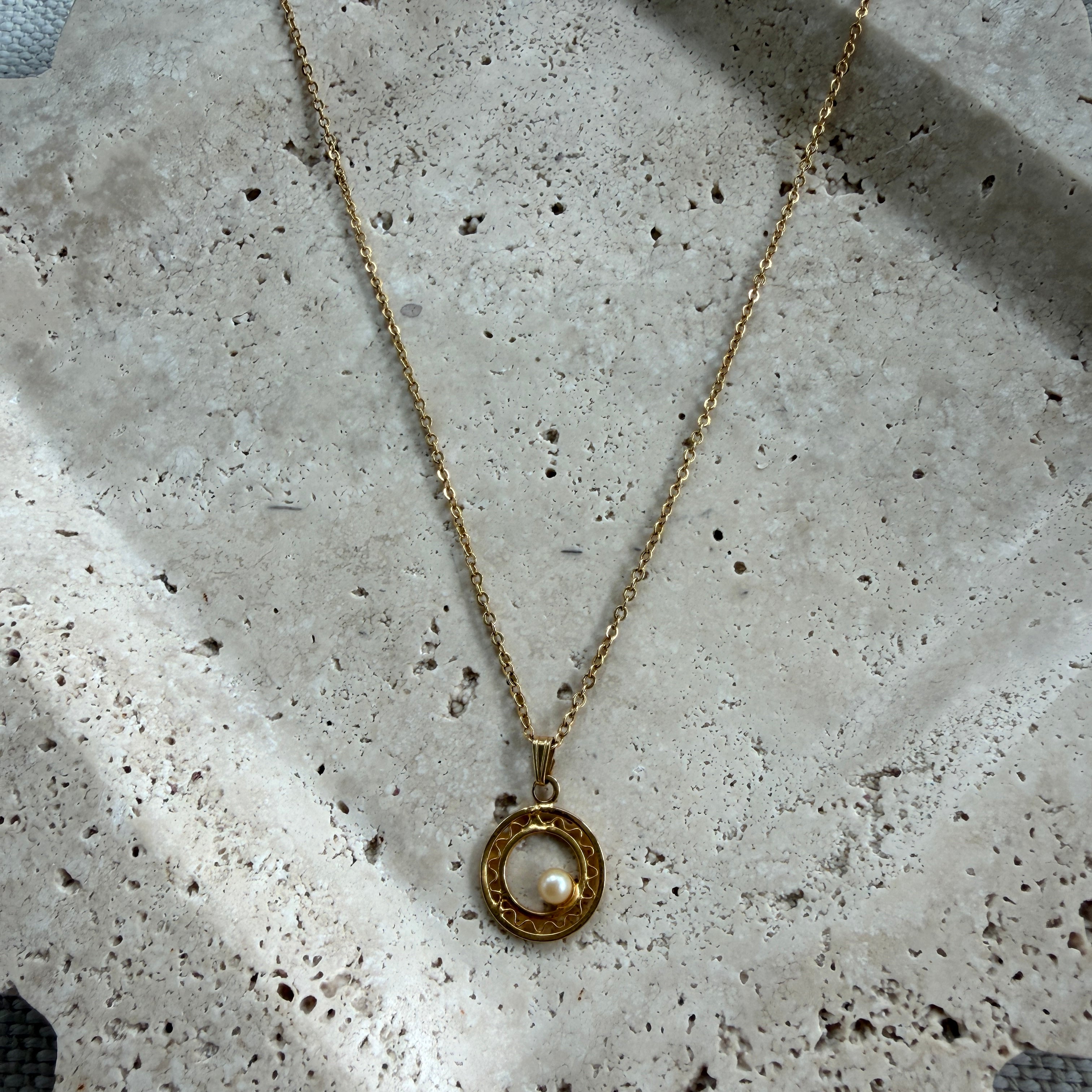 Joan Rivers Classics Pearl Circle Pendant Necklace