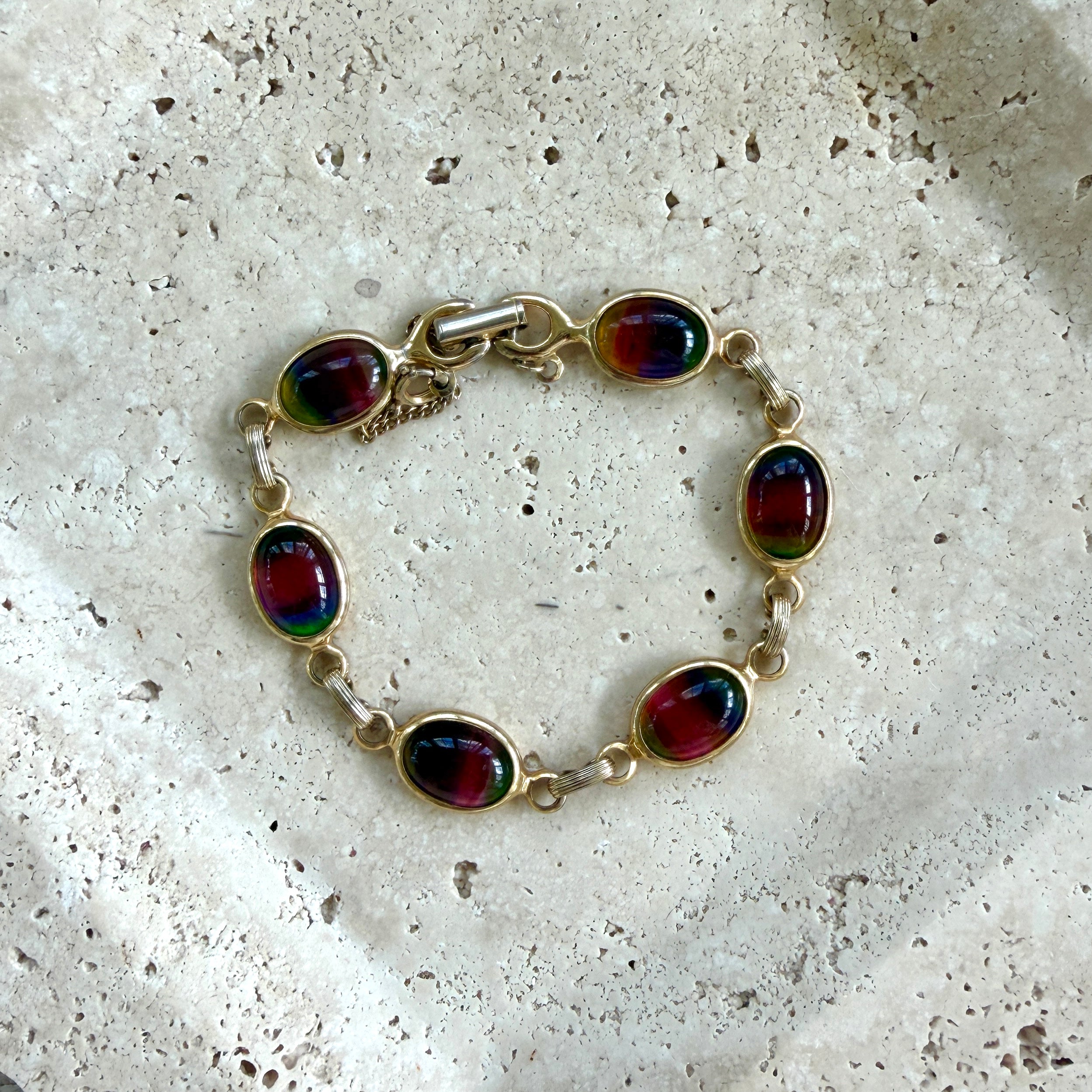 Sarah Cov Watermelon Glass Cabochon Bracelet