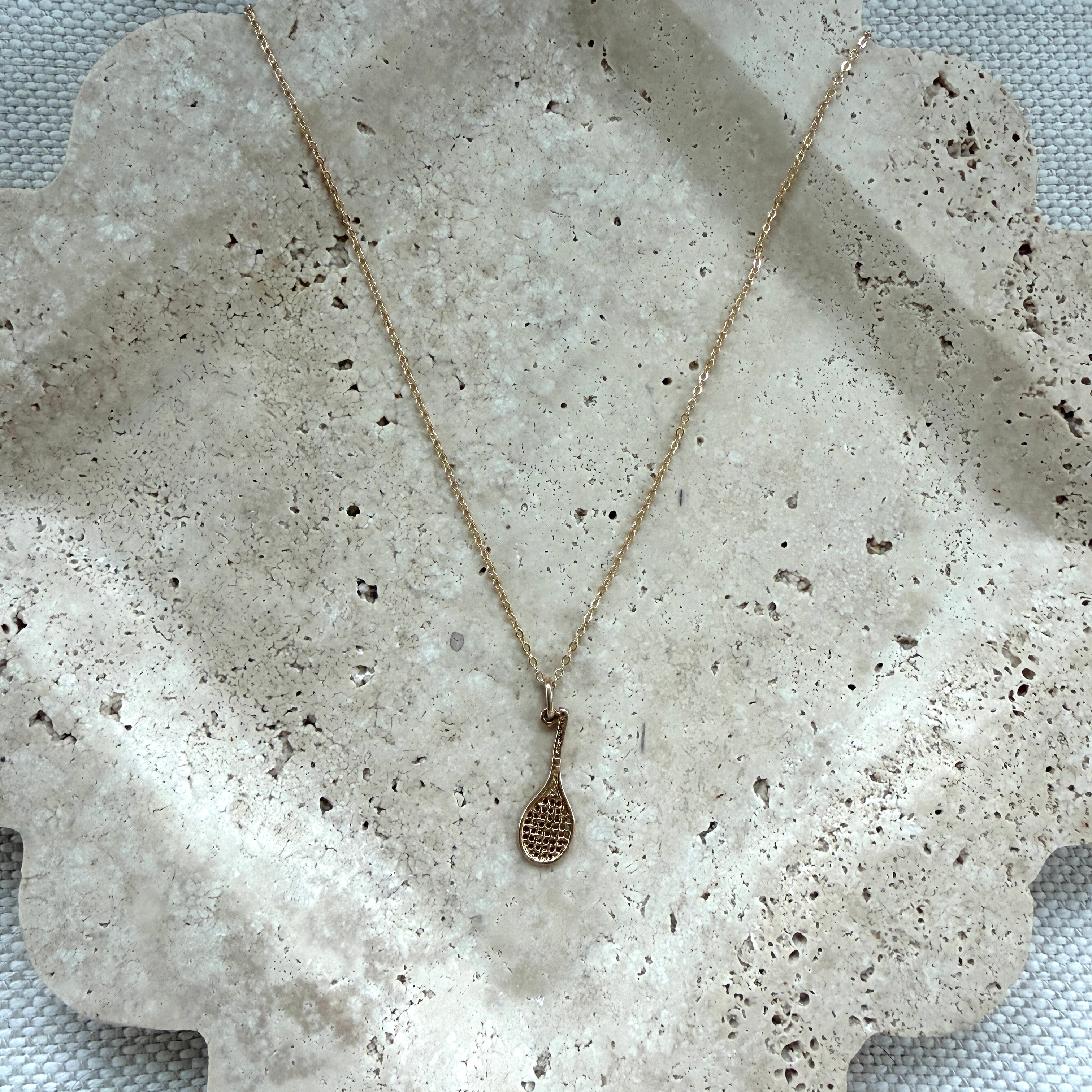 Tennis Racquet Pendant Necklace