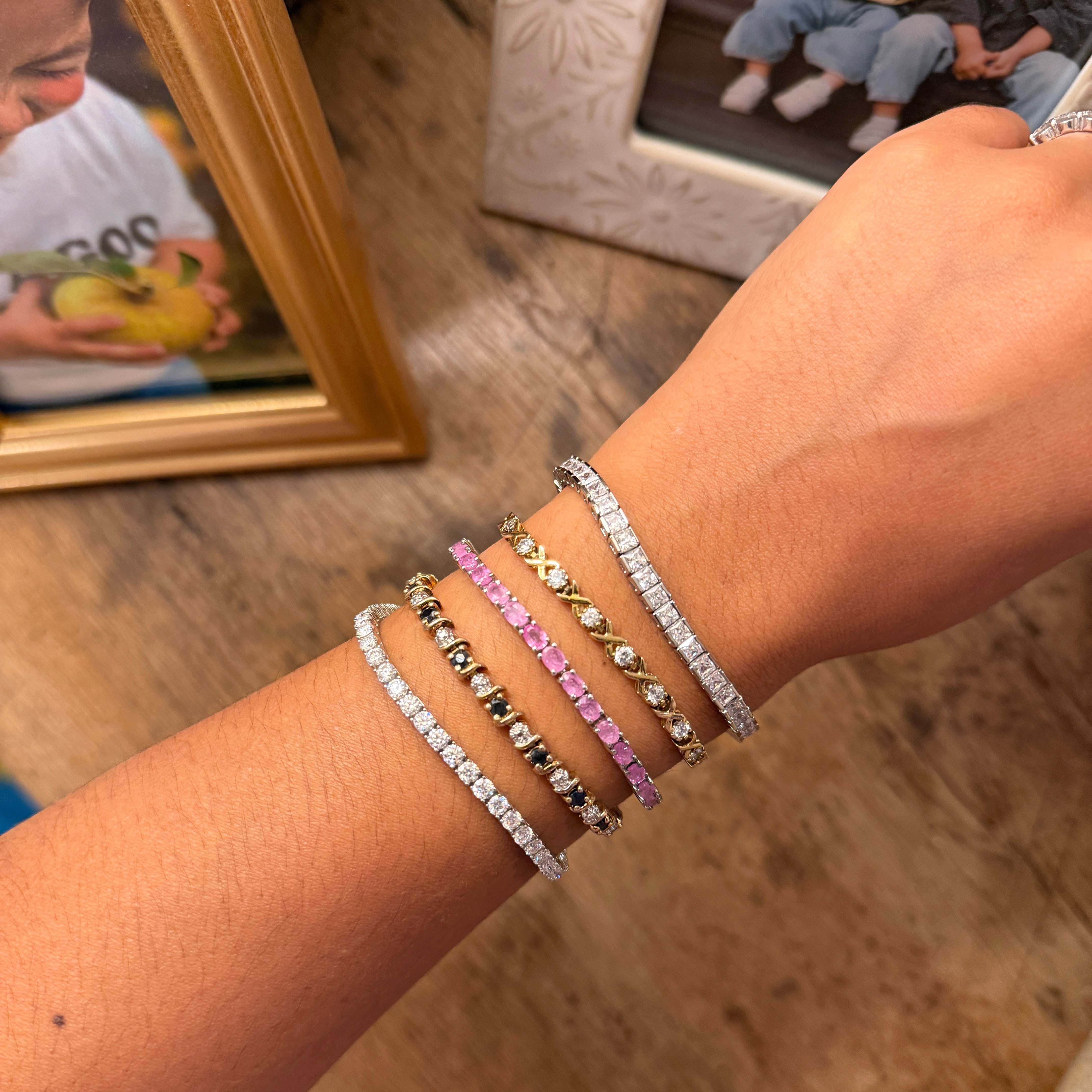 Modern Sterling Silver Moissanite Tennis Bracelet