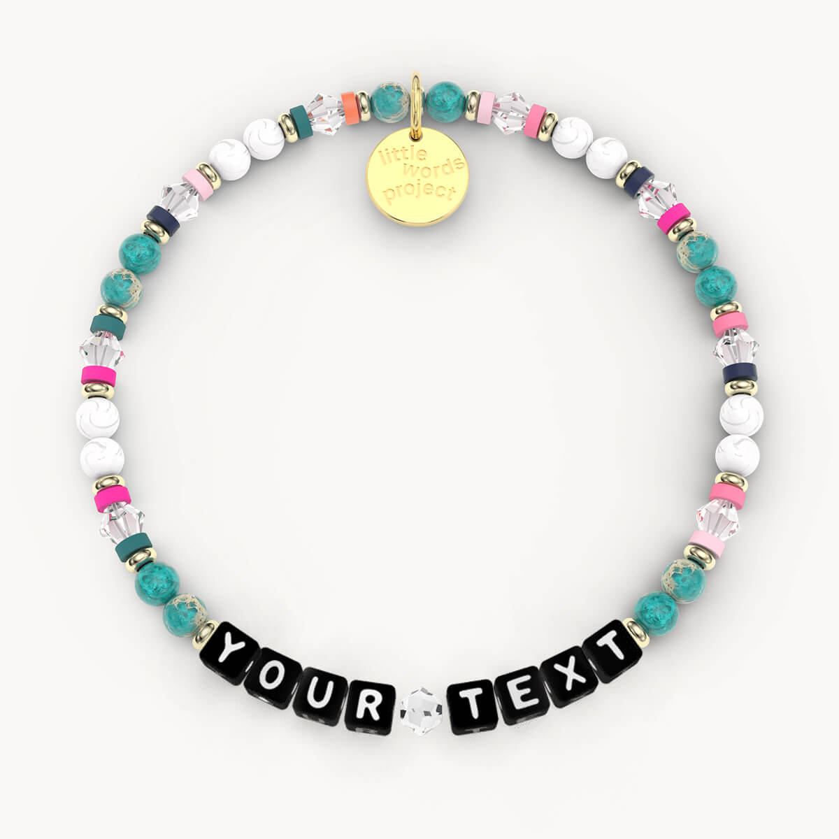Custom Joyful Stone Bracelet in Black Letters