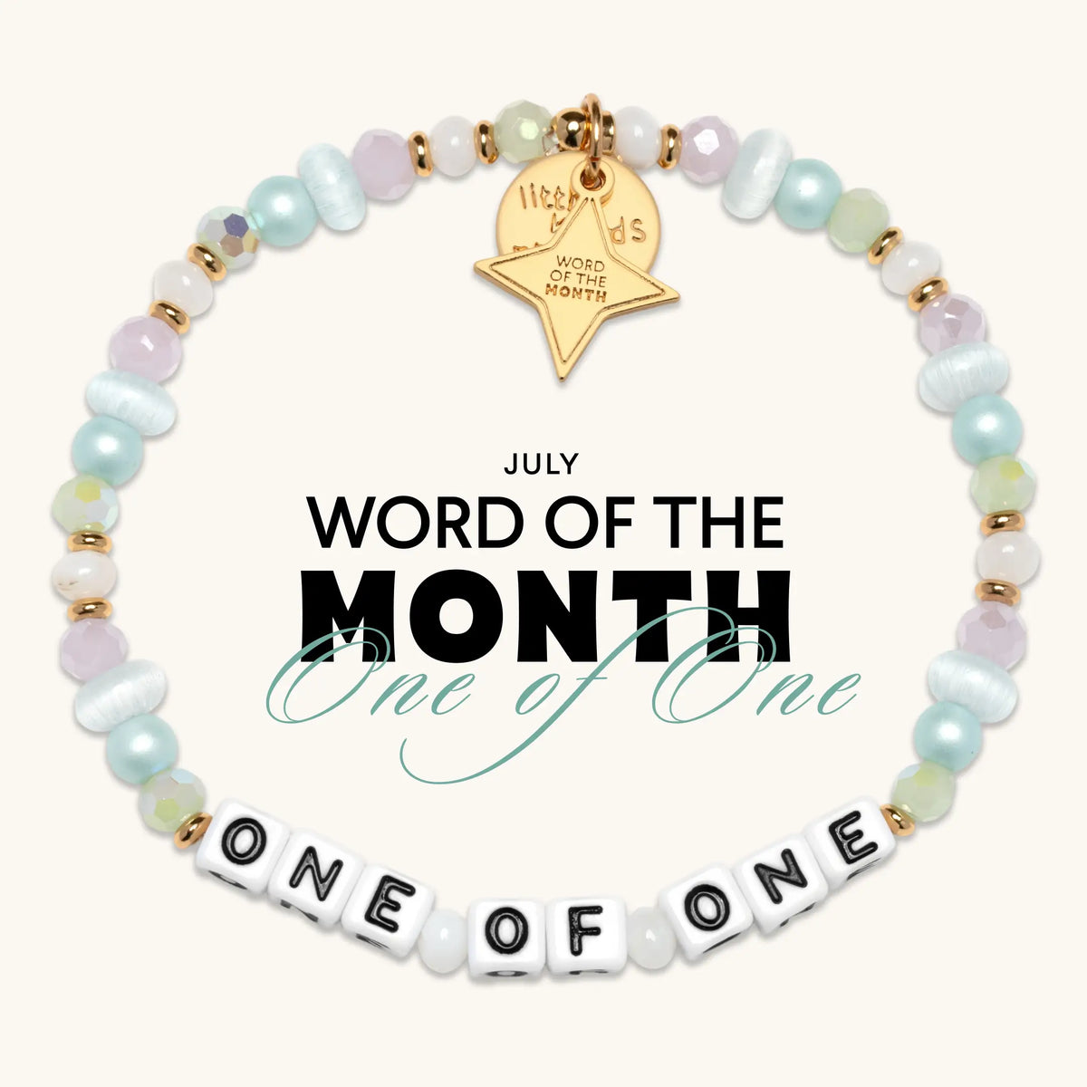July Word of the Month bracelet, One of One