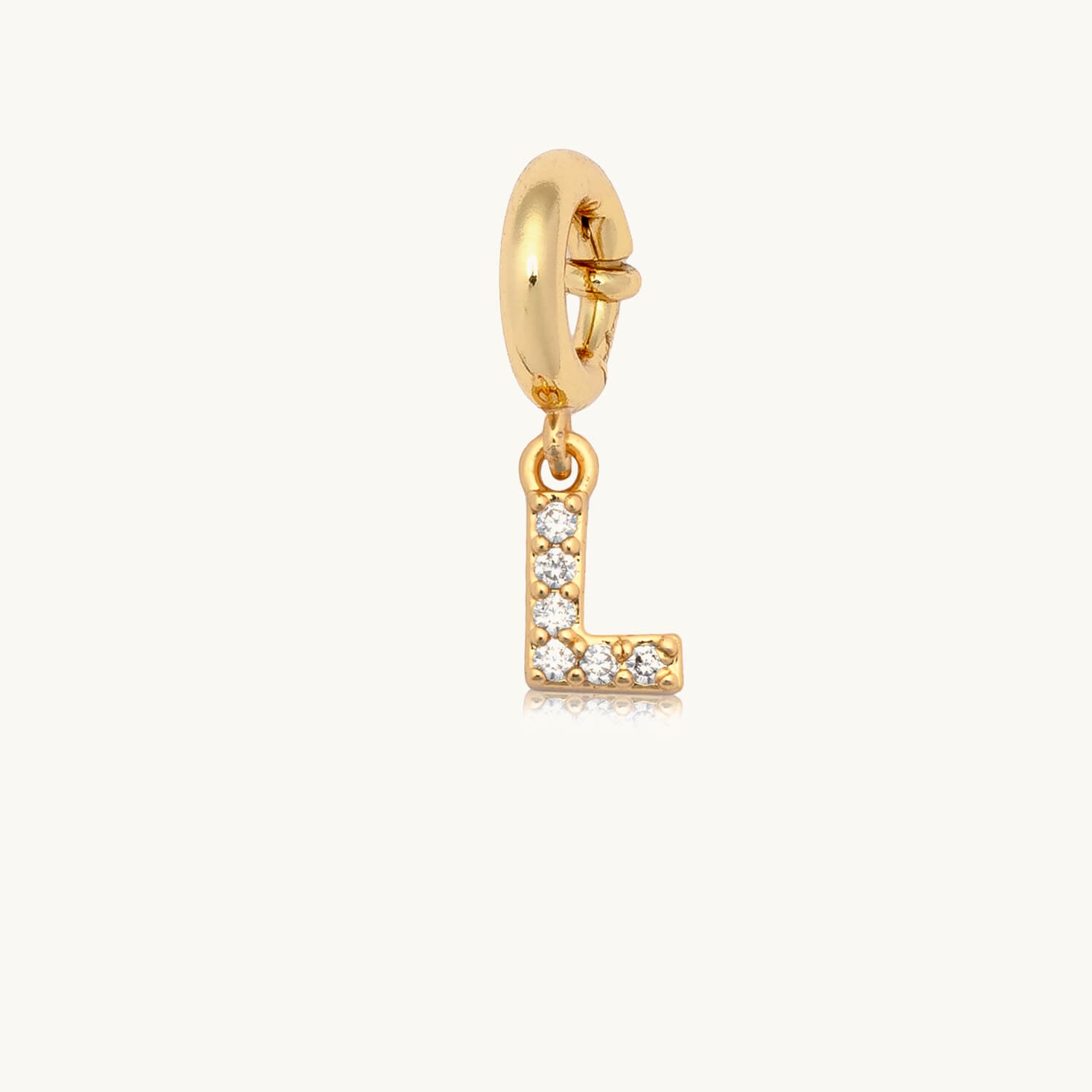 CZ Letter Charm L