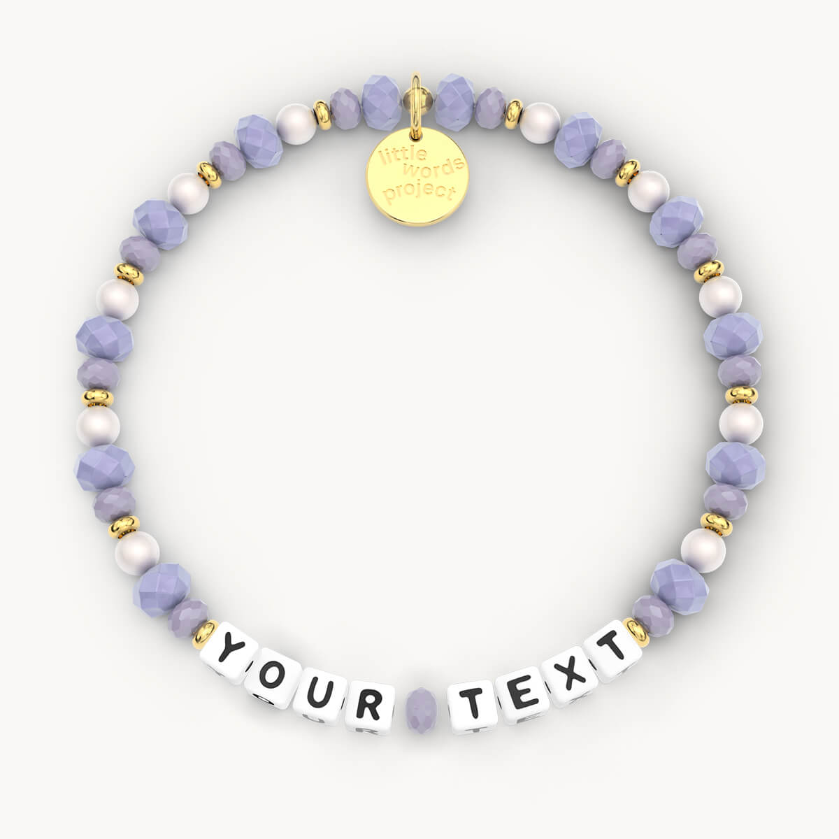 Custom Lullaby Bracelet White Letters