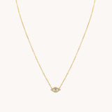 Solitaire Evil Eye Necklace