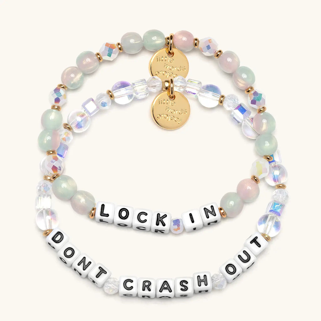 Lock In + Don't Crash Out Bracelet Set | Focus Stack | Little