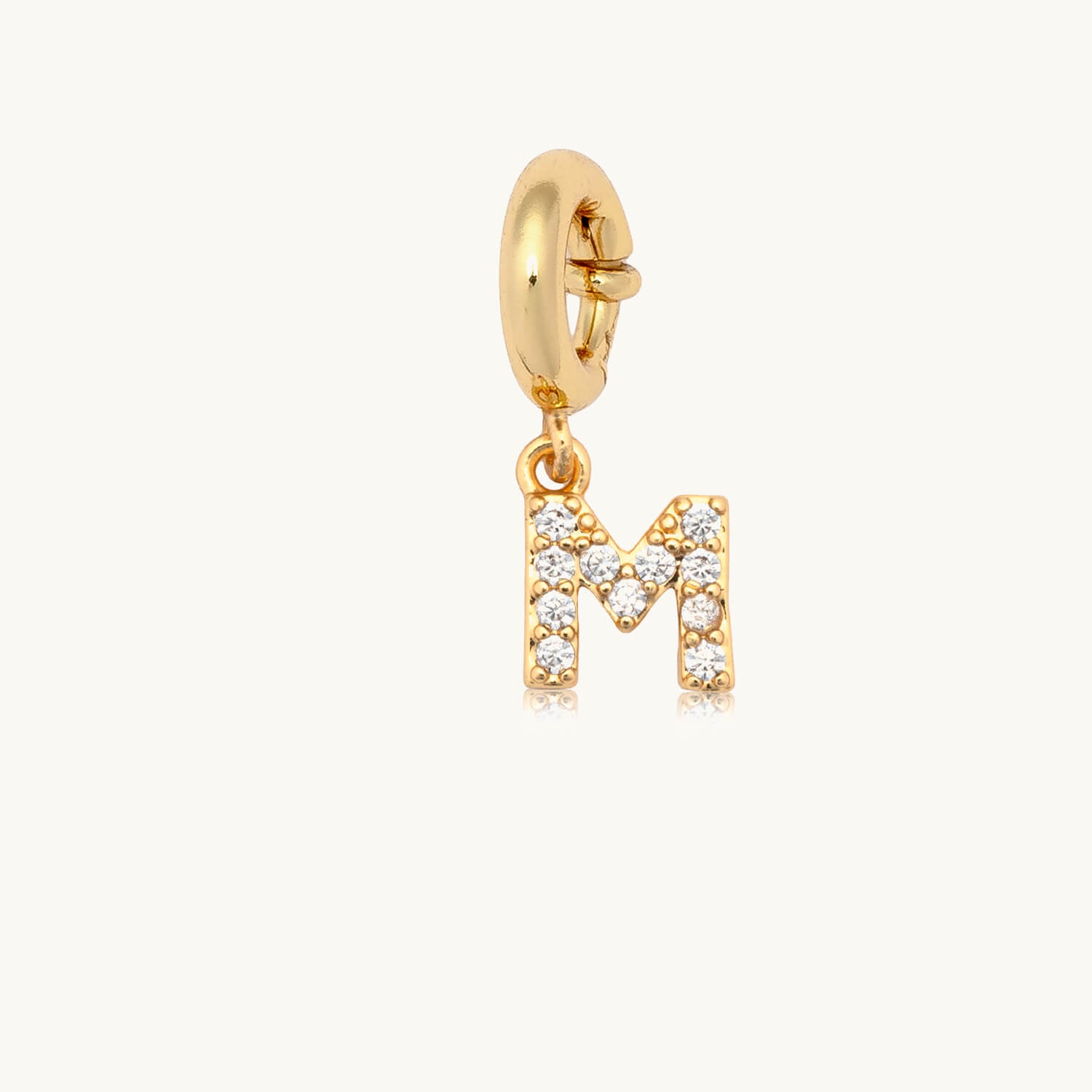 CZ Letter Charm M