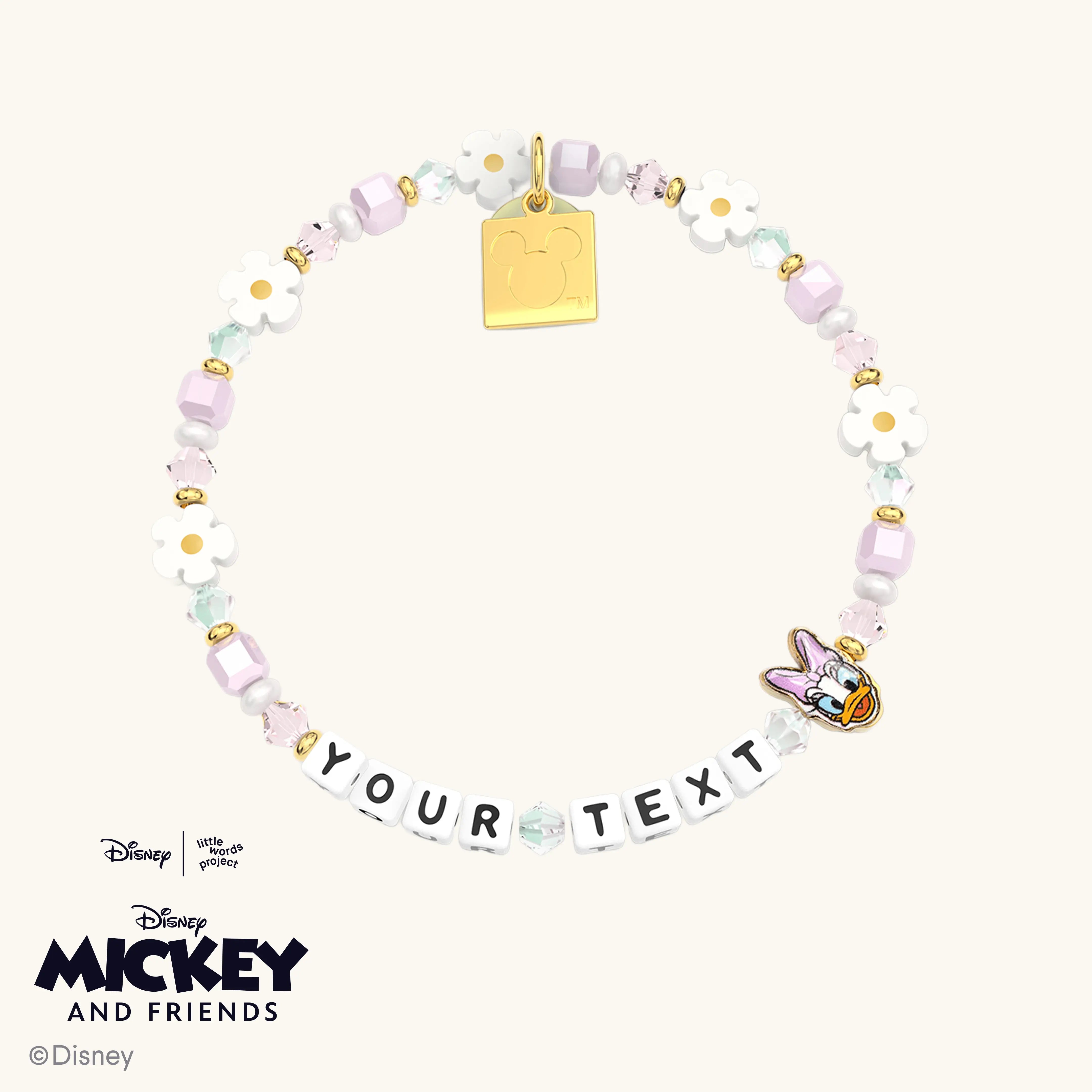 Custom Disney Bracelet with White Letters