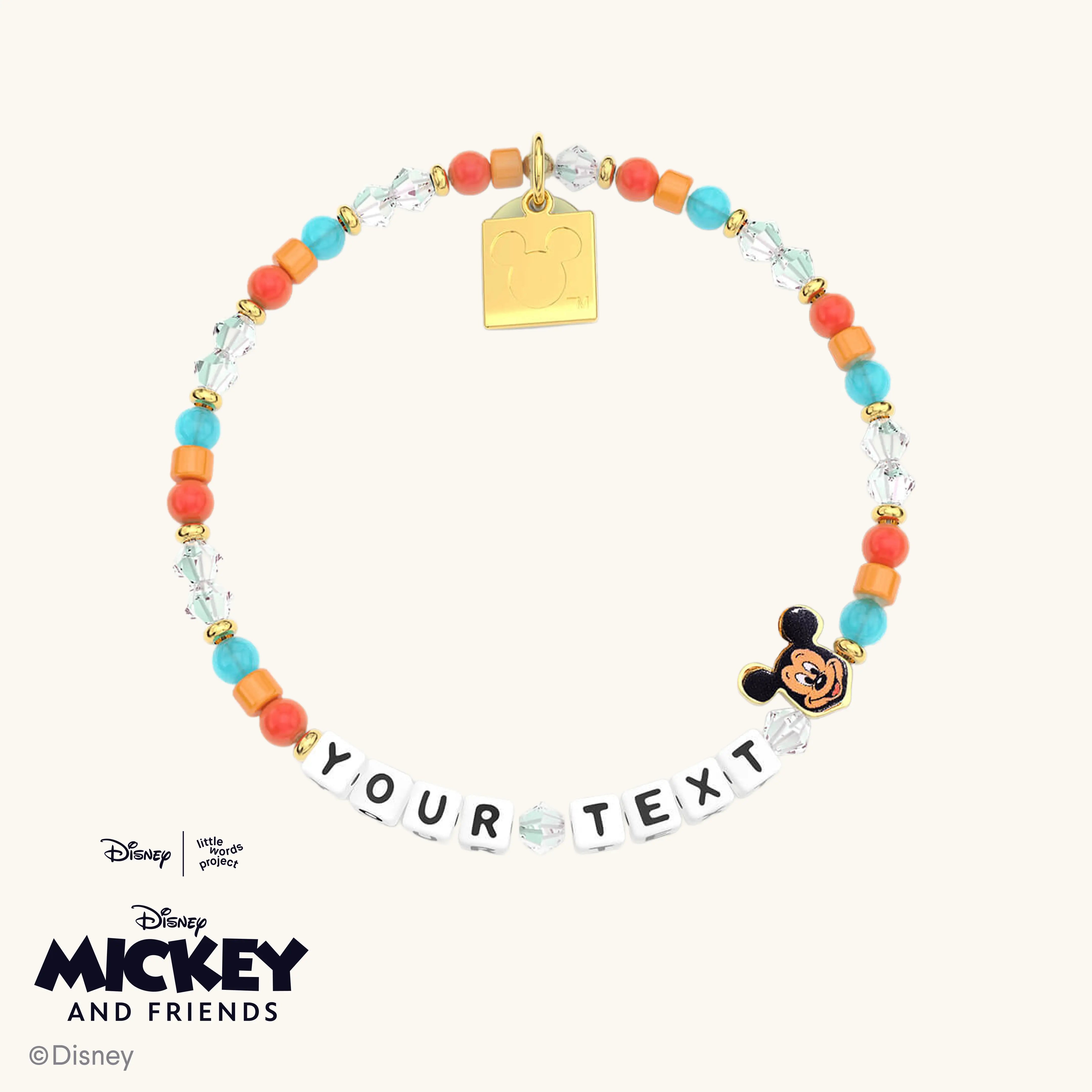 Custom Disney Bracelet with White Letters