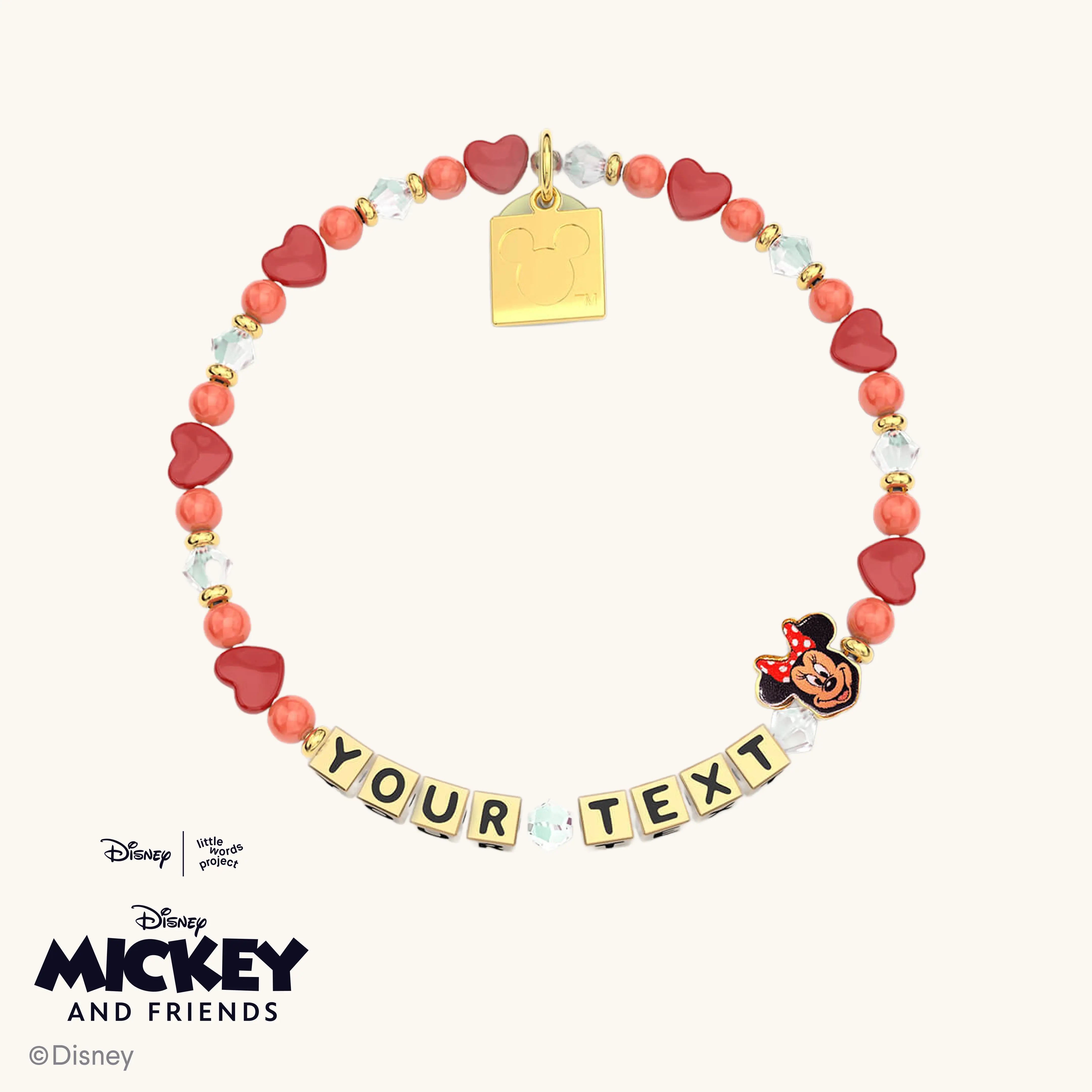 Custom Disney Bracelet with Gold Letters