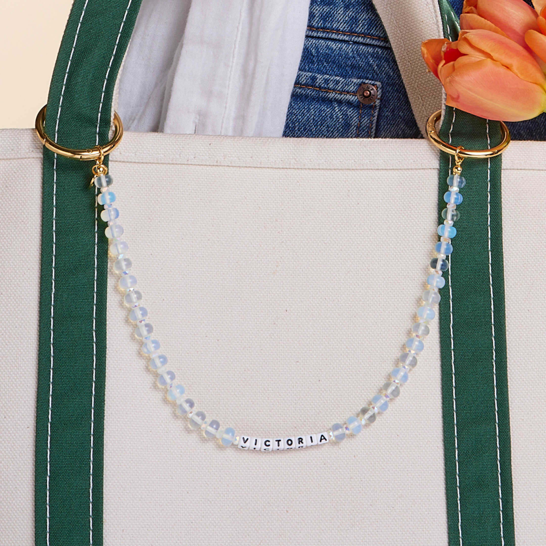 Custom White Bag Chain