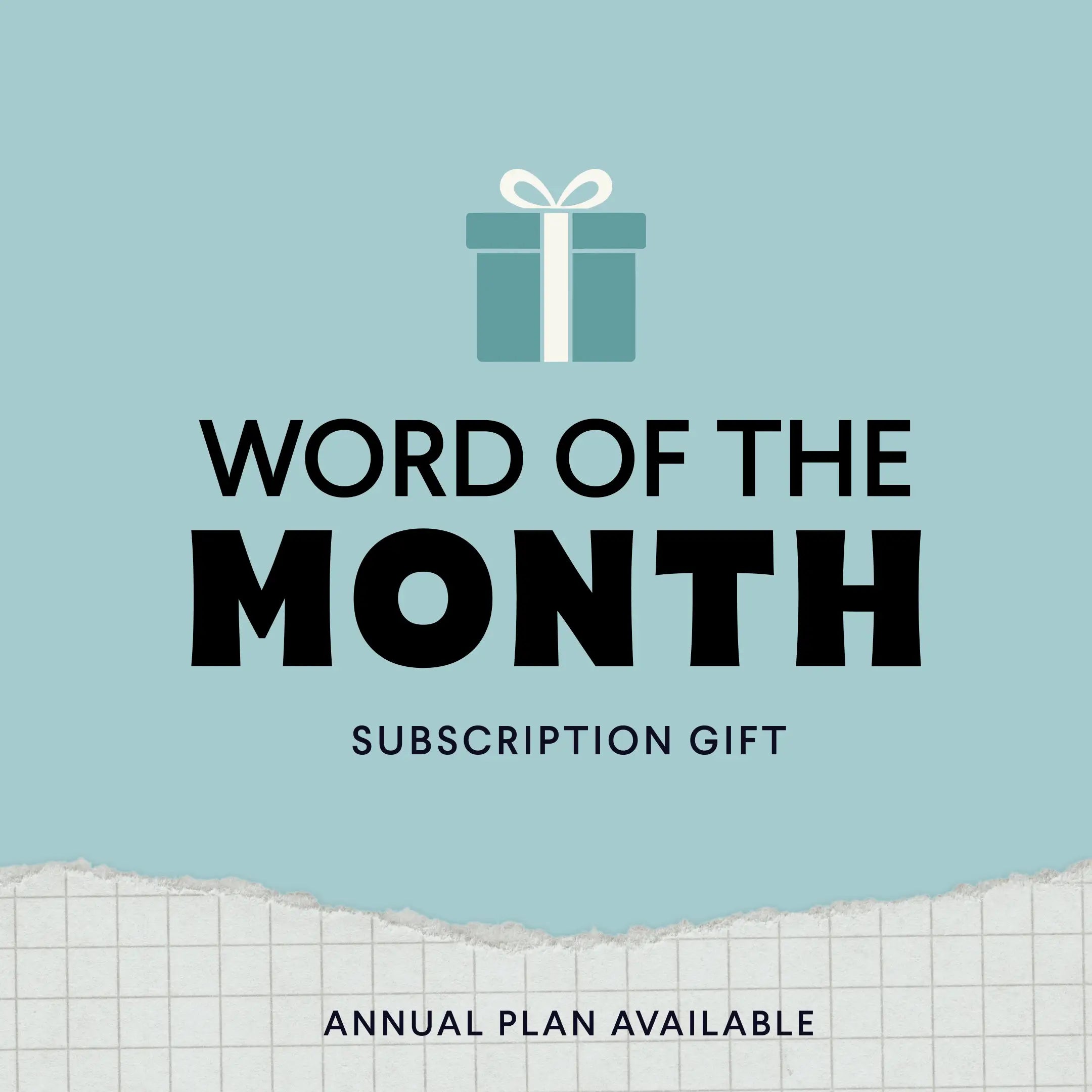 Word of the Month Subscription Gift