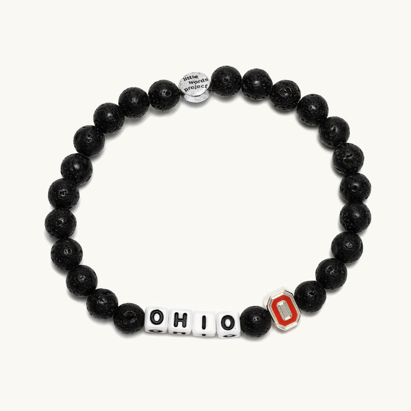 Ohio® Lava Stone- Ohio State University® Bracelet