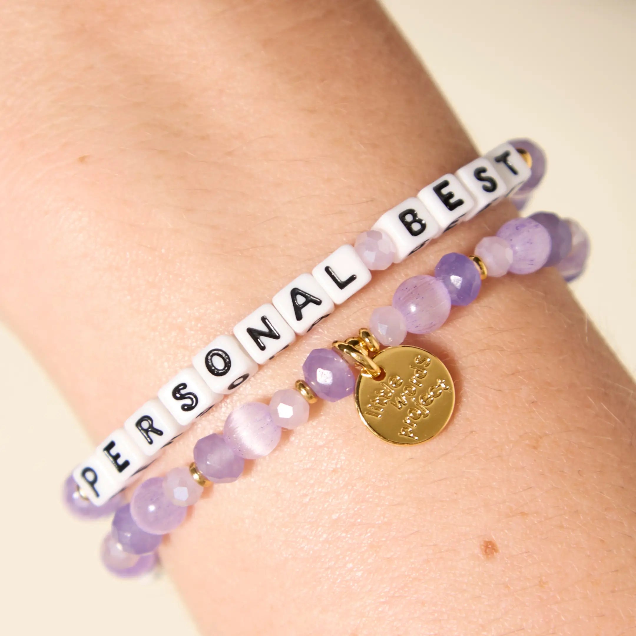 Little Words Project Personal Best bracelet, on-model lifestyle shot