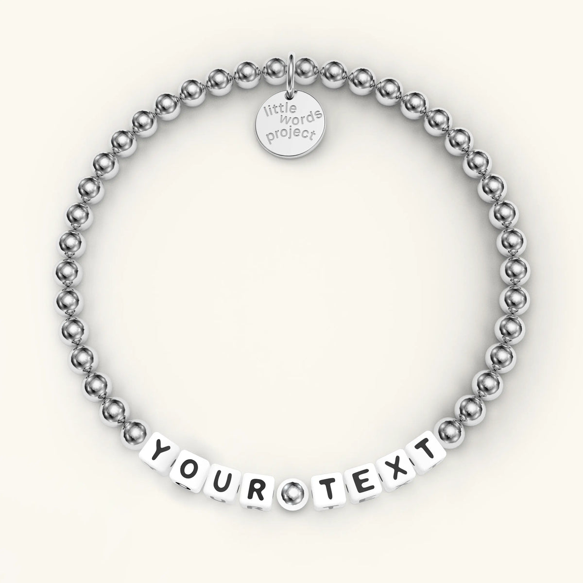 Silver Plated Custom Beaded Bracelet | Personalized Beaded