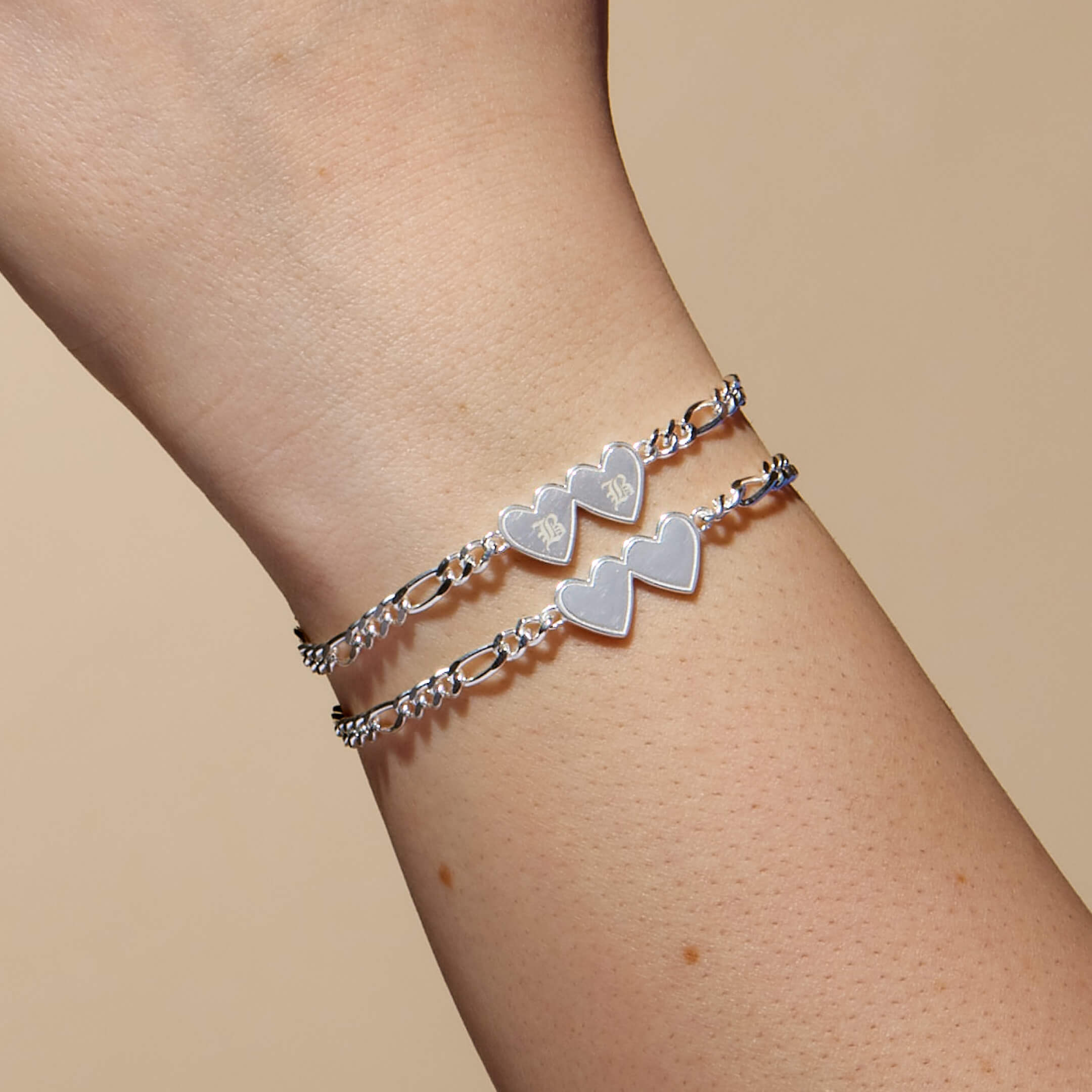 Double Heart Bracelet (Silver)
