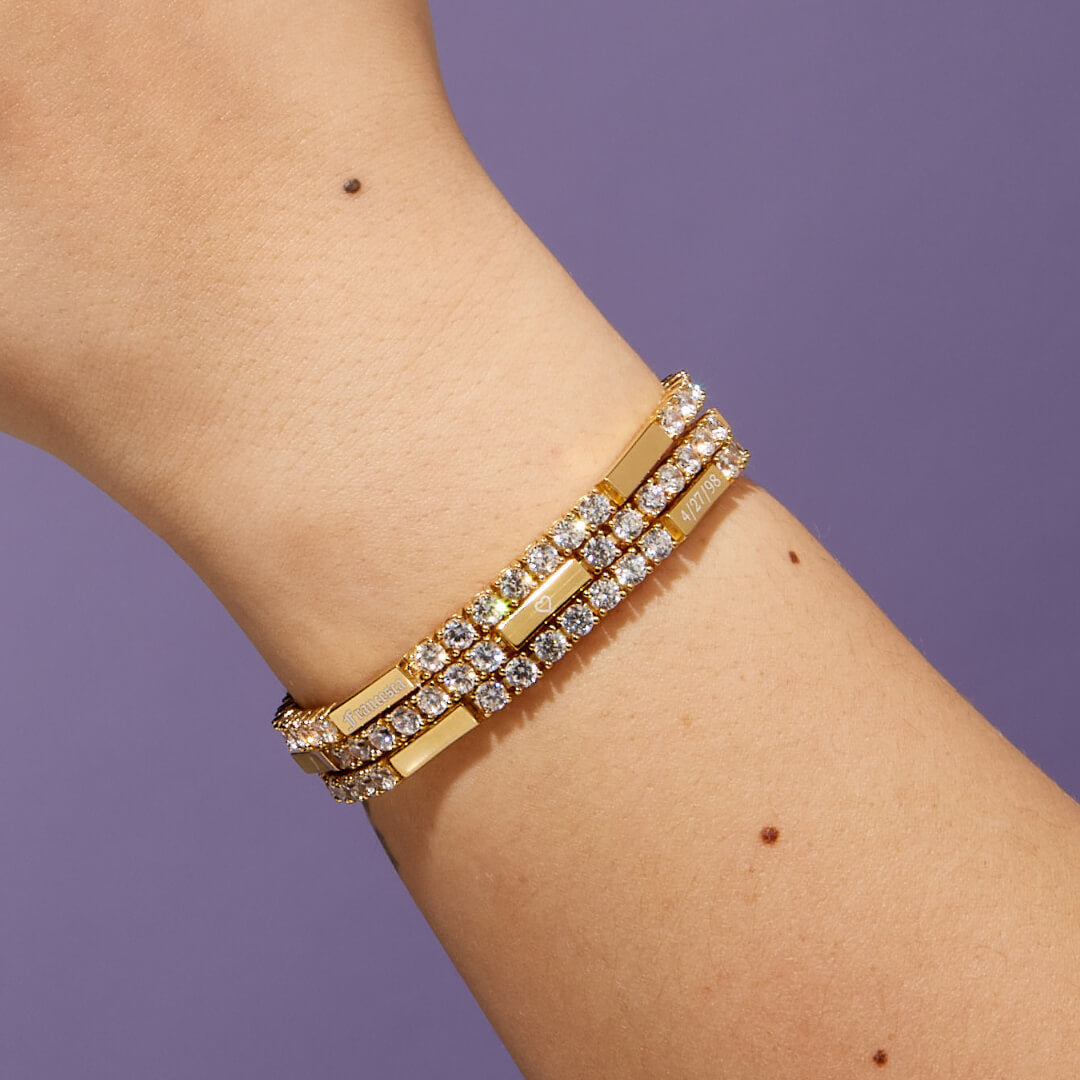 Tennis Bracelets on Wrist