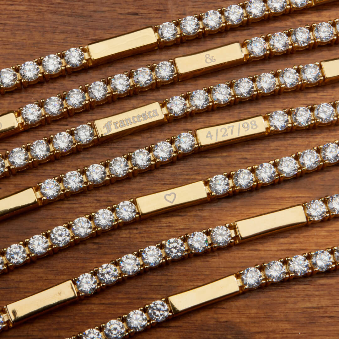 Engraved Tennis Bracelets