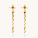 Starburst Dangle Chain Earrings
