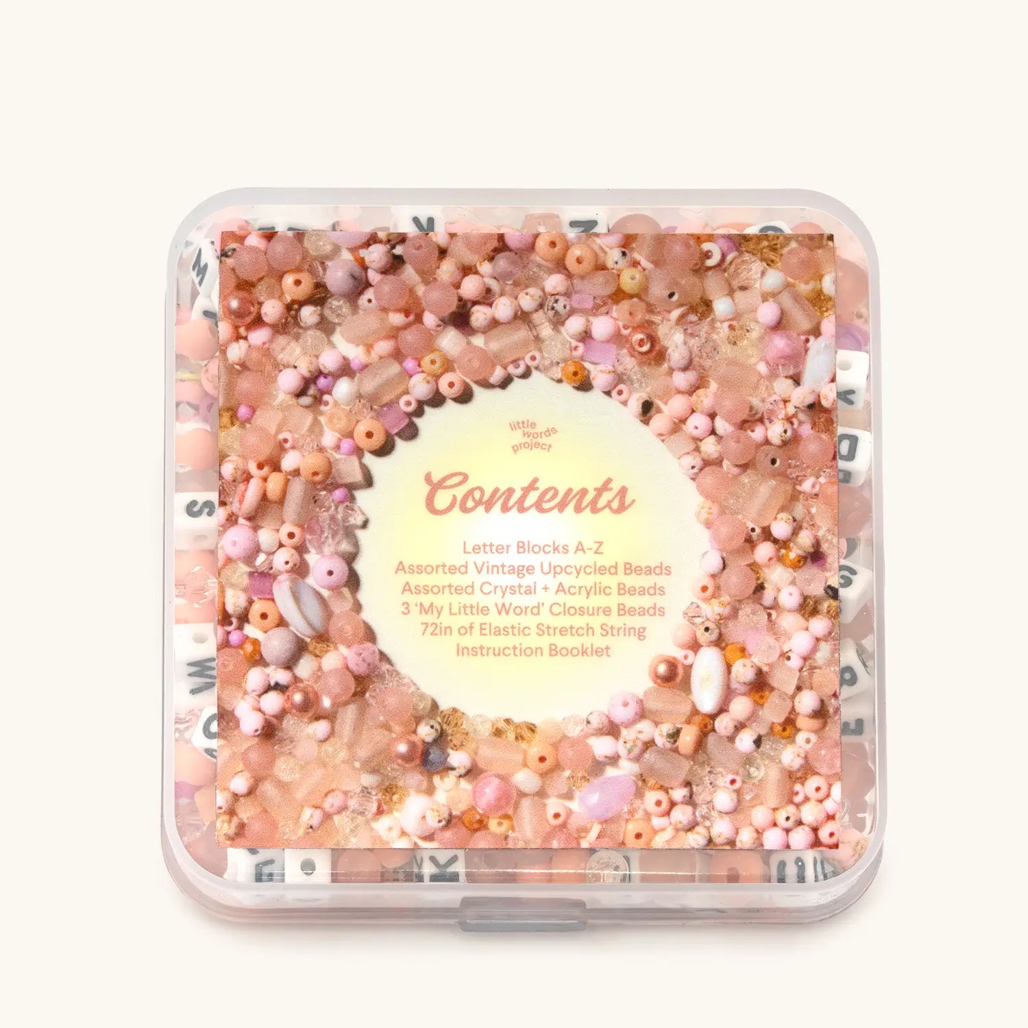 Summer Sunset Bead Kit — back of packaged bead kit showing instructions and details