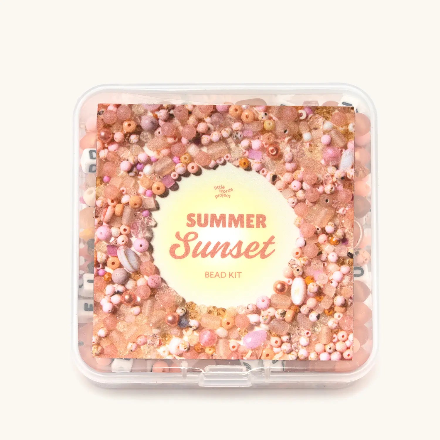 Summer Sunset Bead Kit — front flat-lay of packaged bead kit