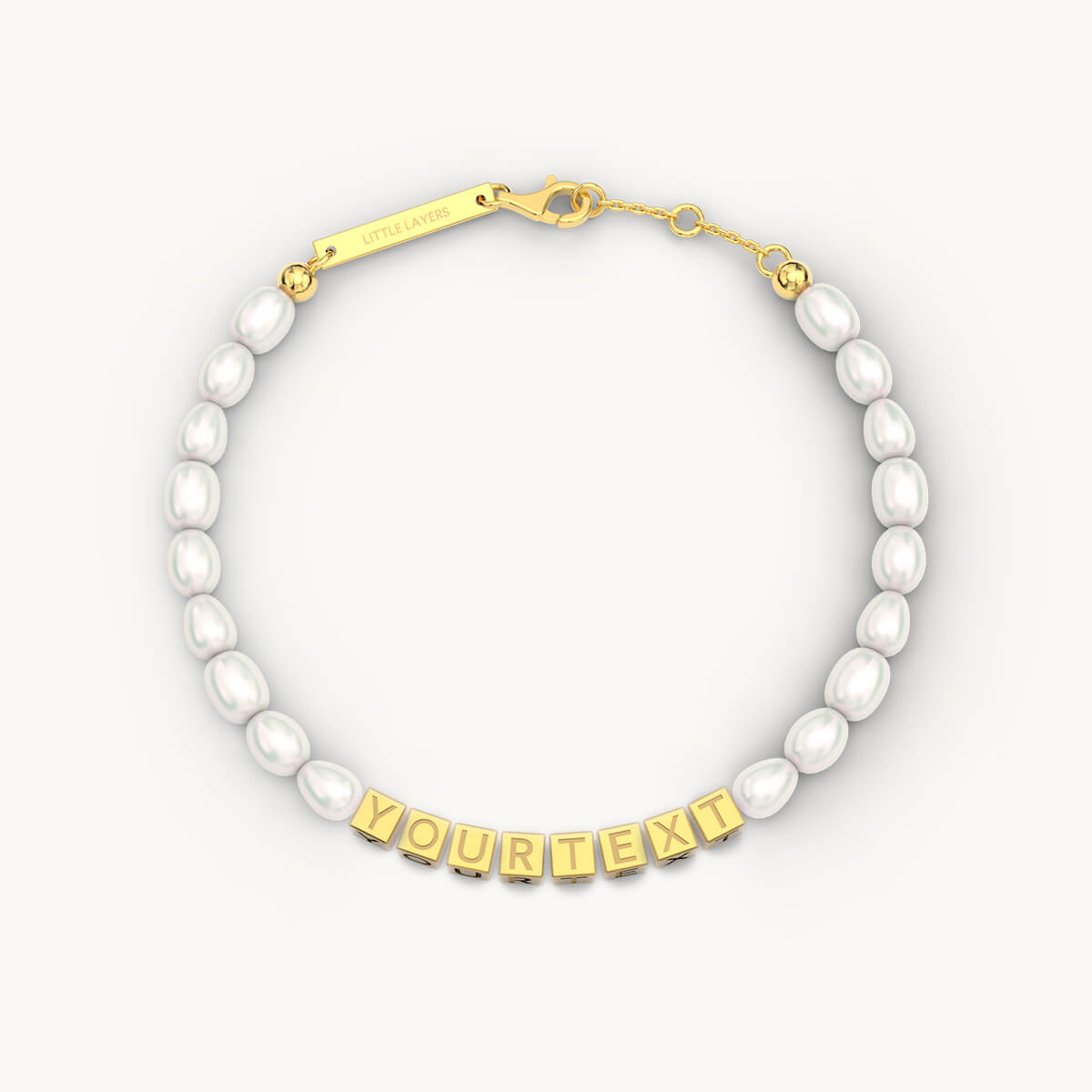Custom Tiny Words Pearl Bracelet