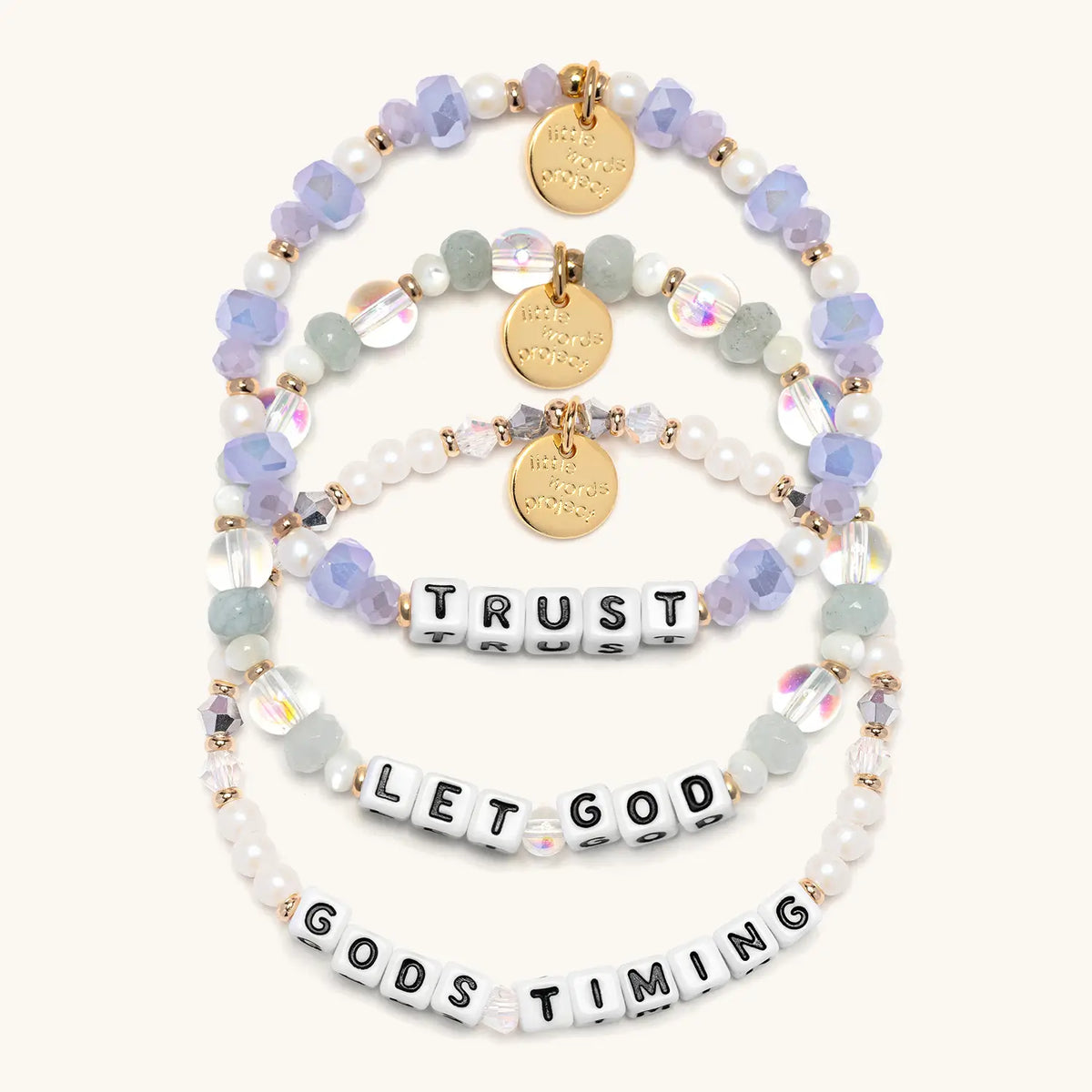 Divine Timing Bracelet Set | Faith Bracelet Stack | Little Words