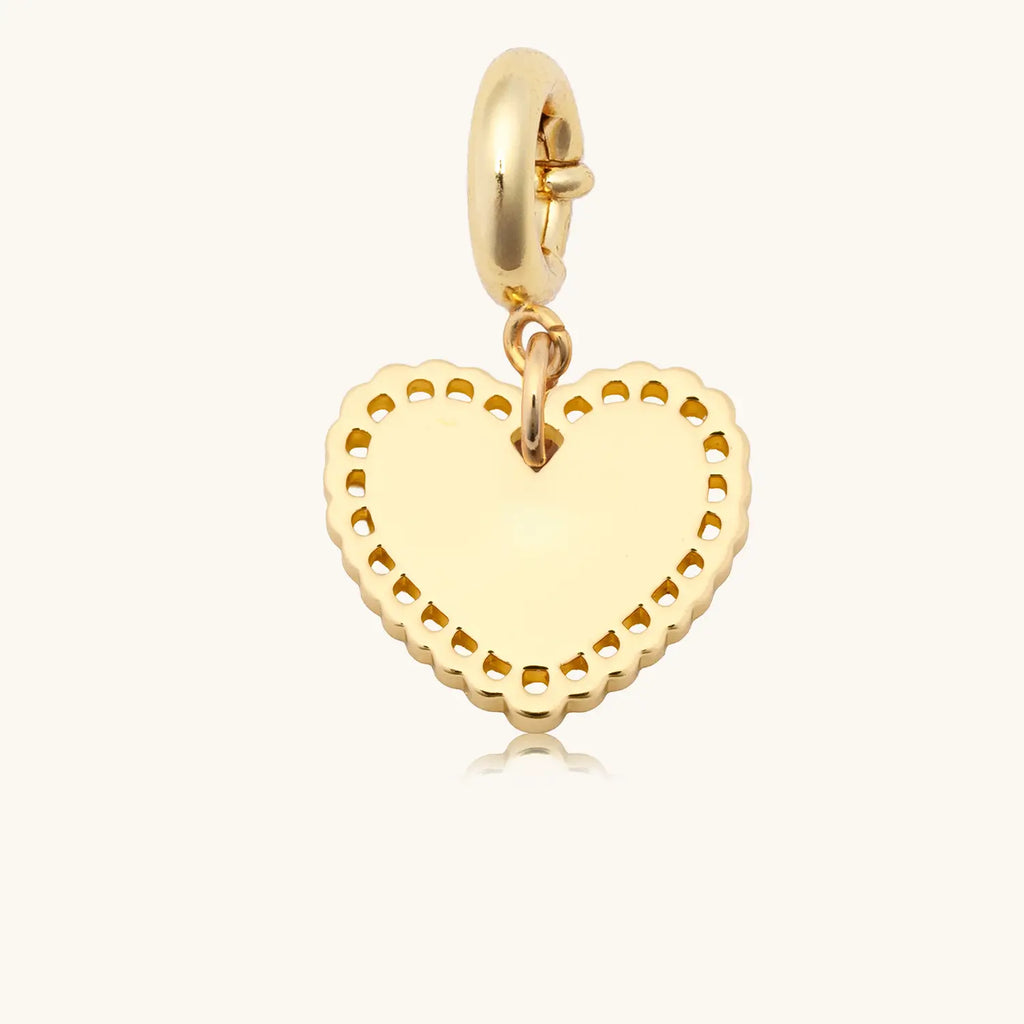 Engravable Heart Doily Charm