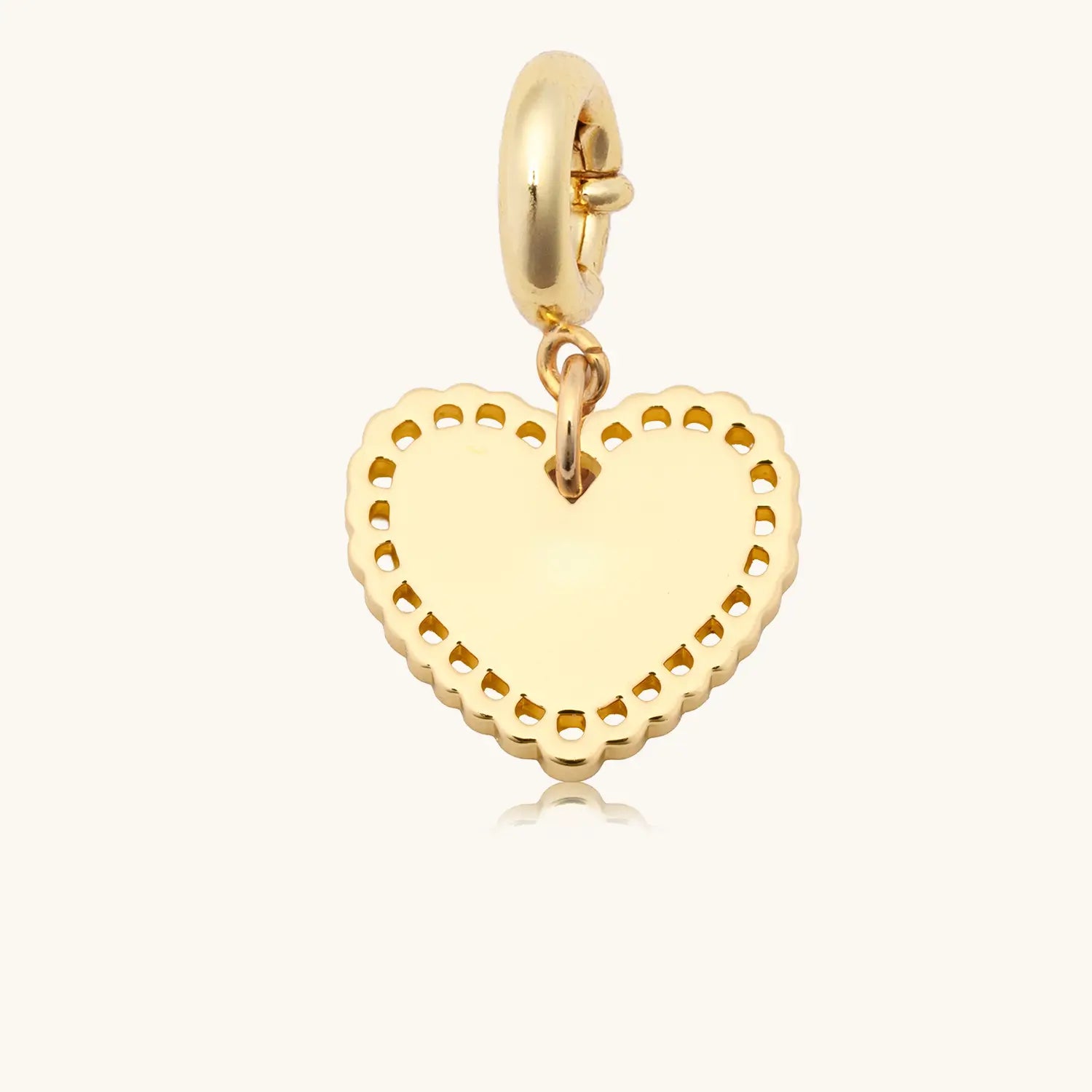 Engravable Heart Doily Charm