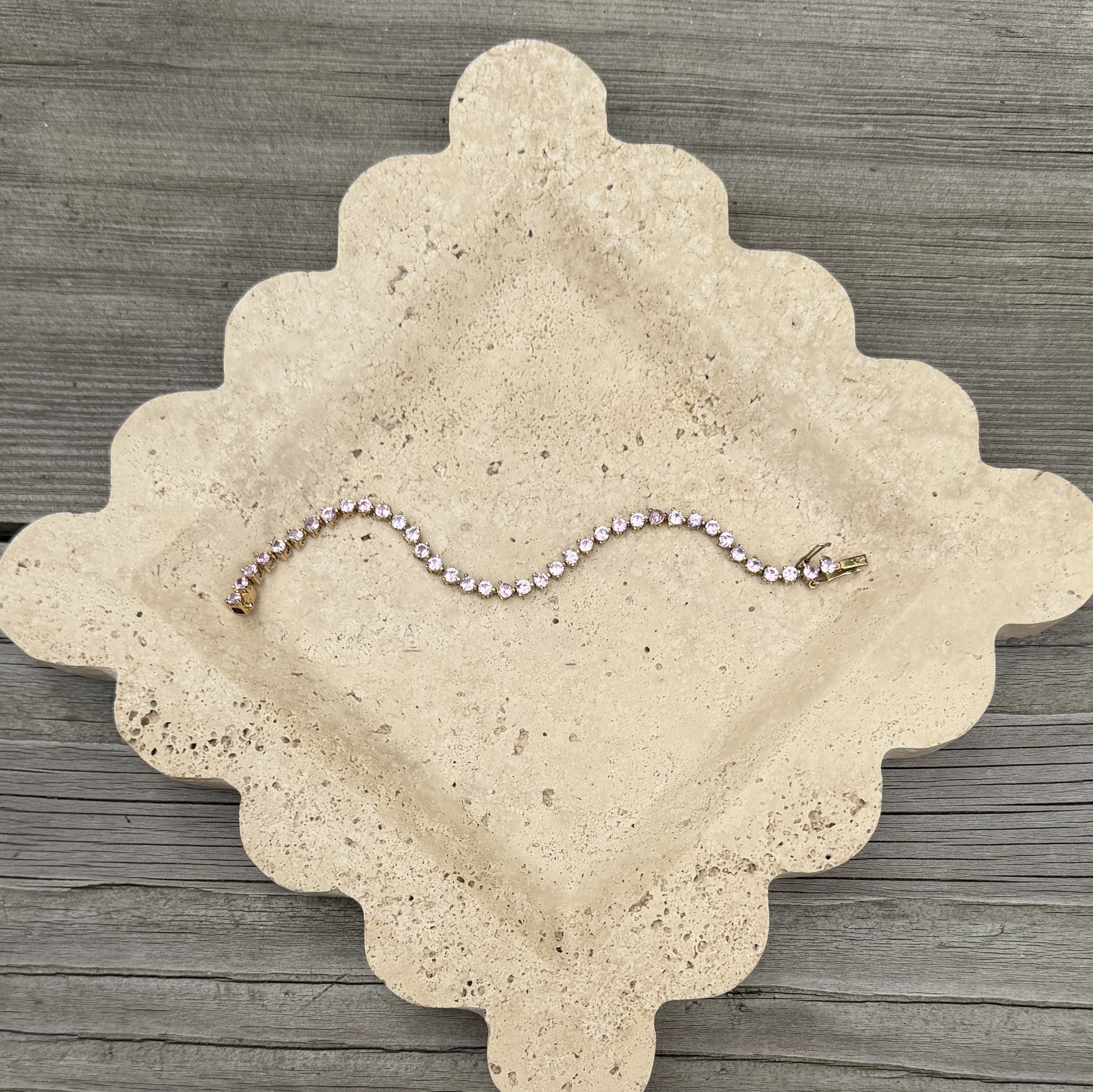 Pink Sappphire Tennis Bracelet