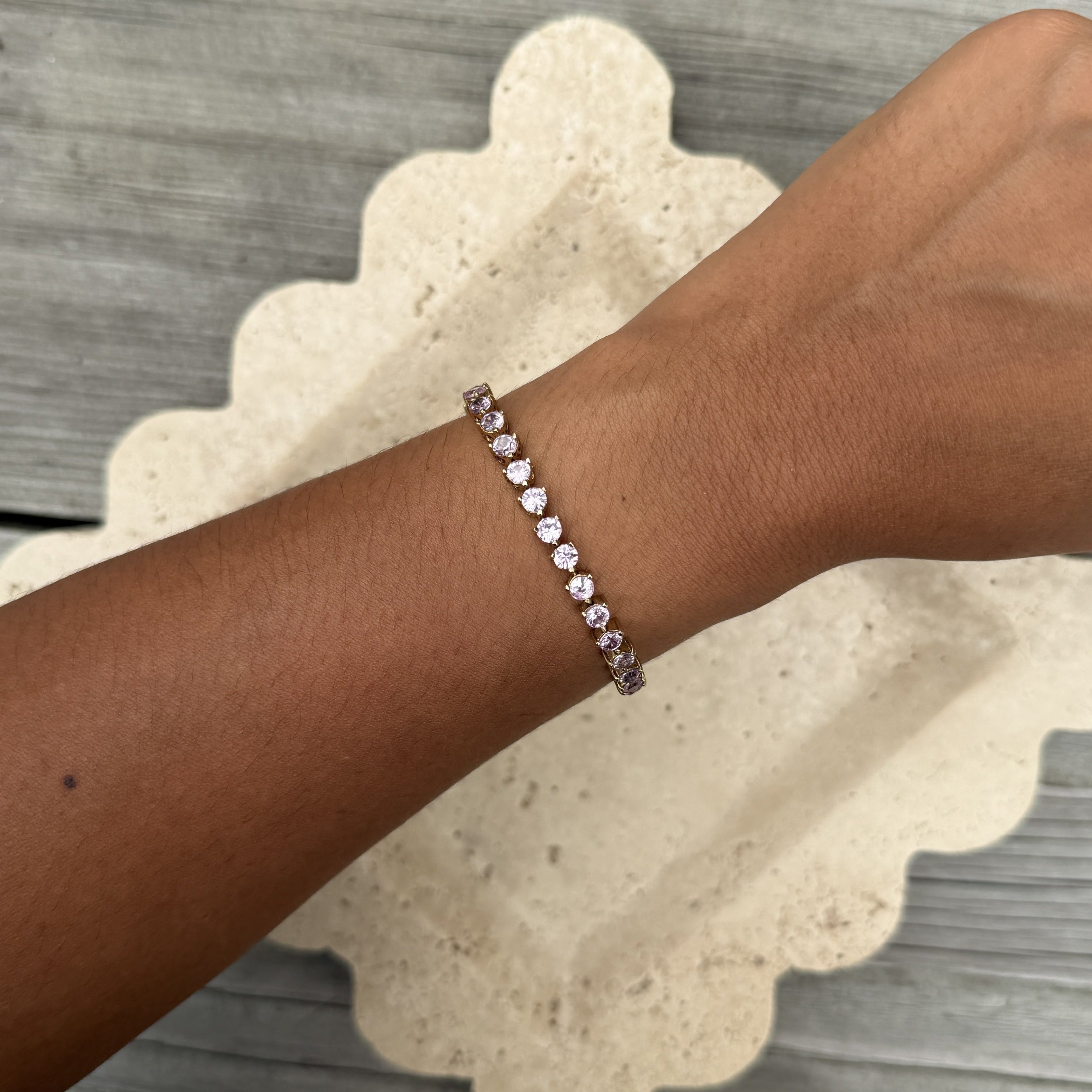 Pink Sappphire Tennis Bracelet