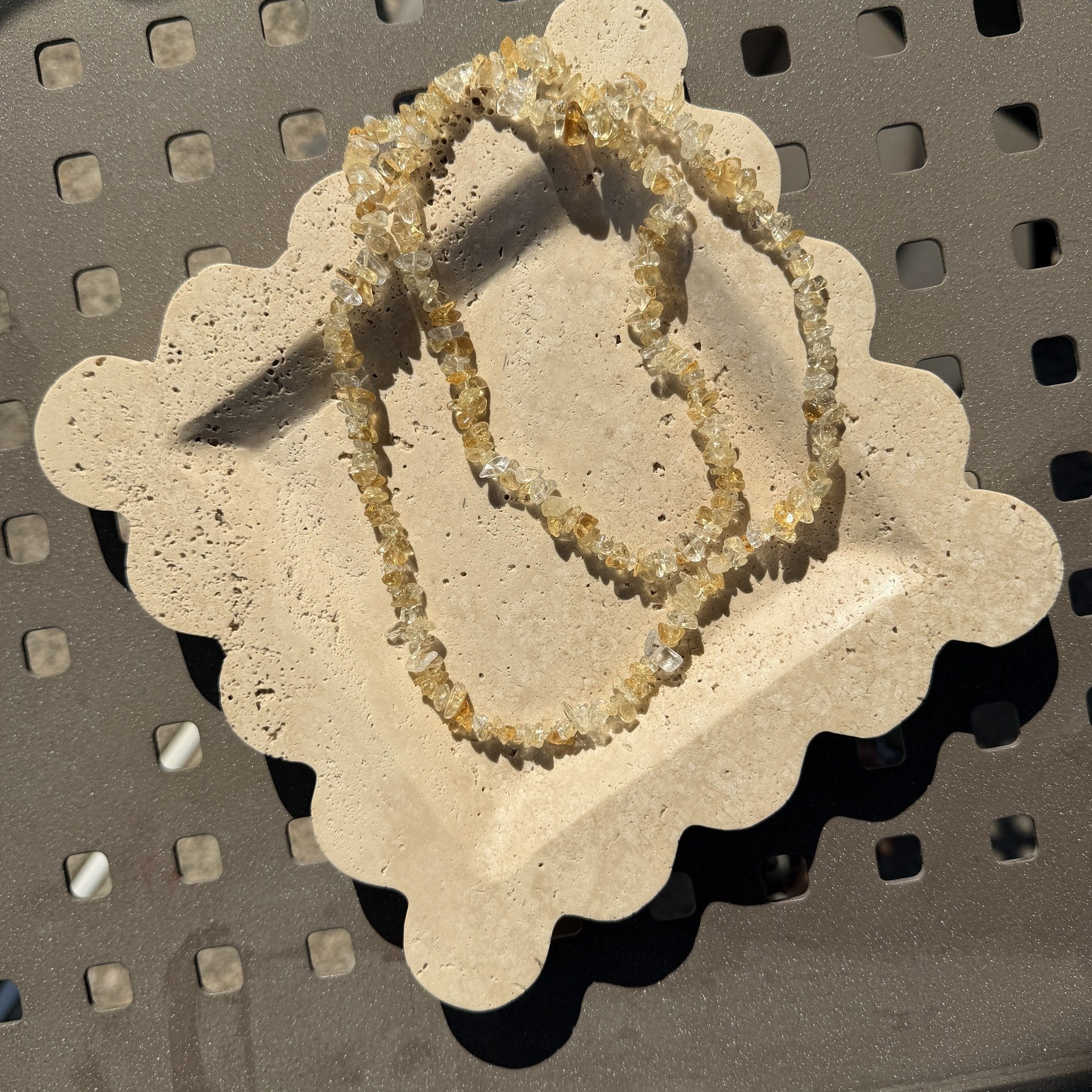 Citrine Chip Bead Necklace