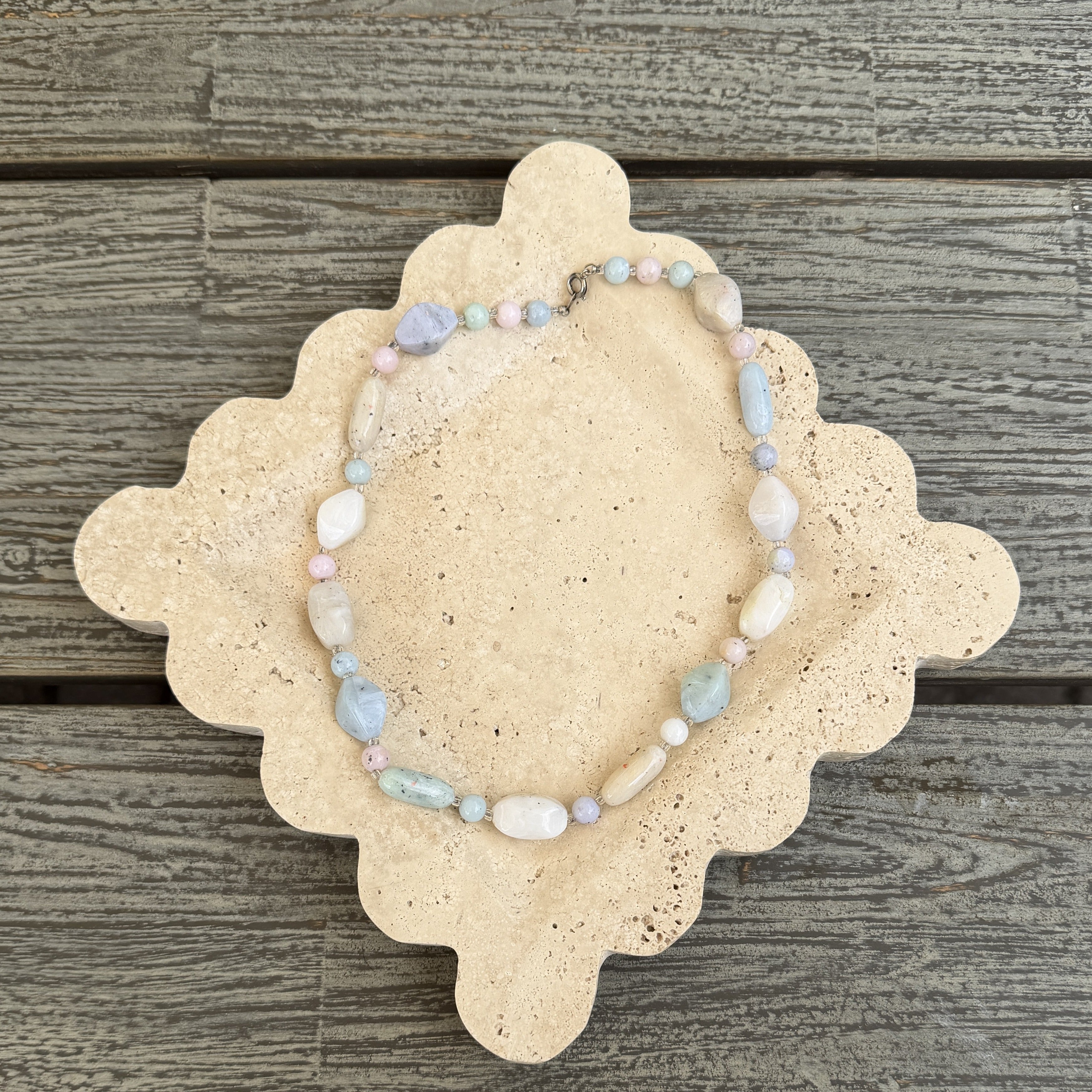 Pastel Stone Bead Necklace