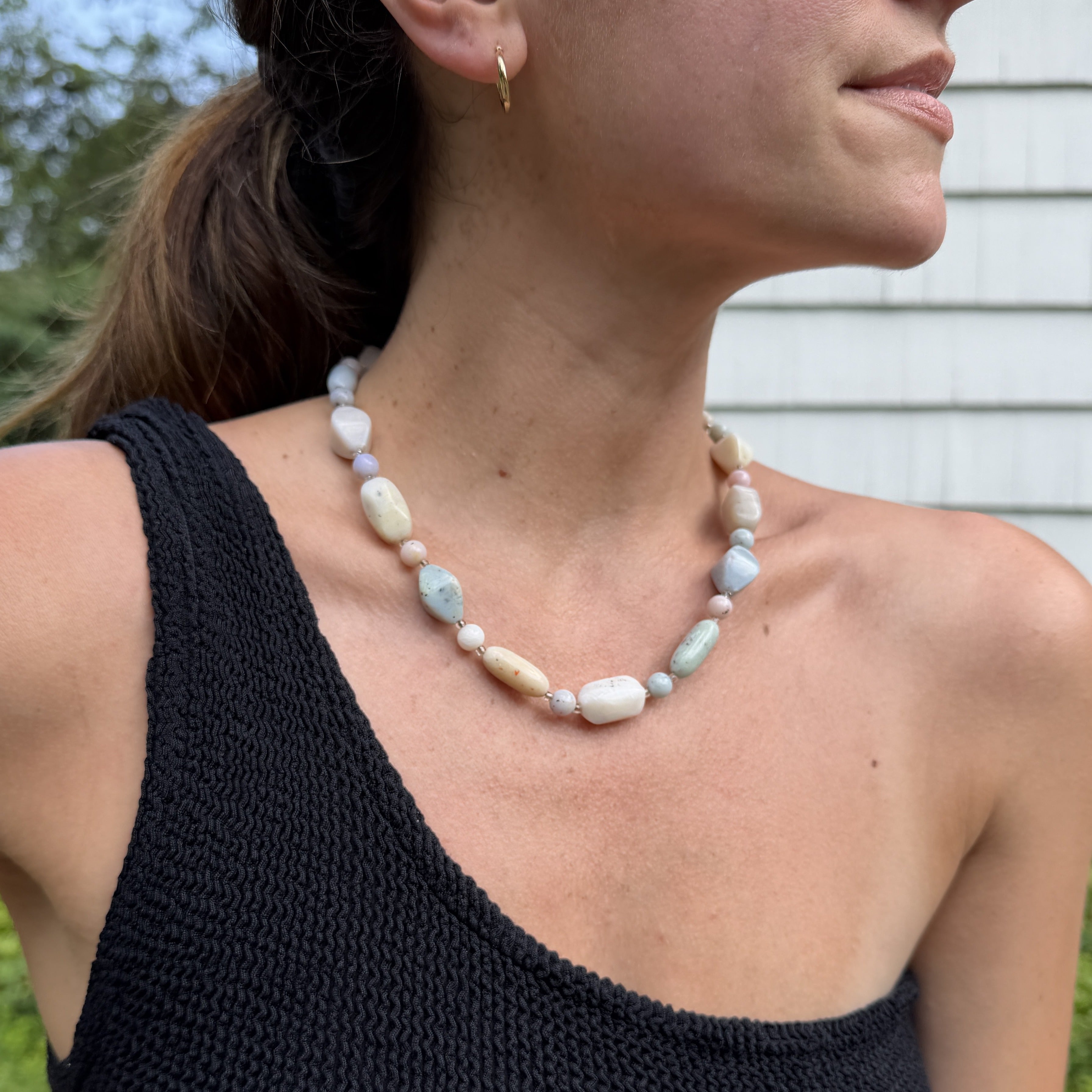 Pastel Stone Bead Necklace