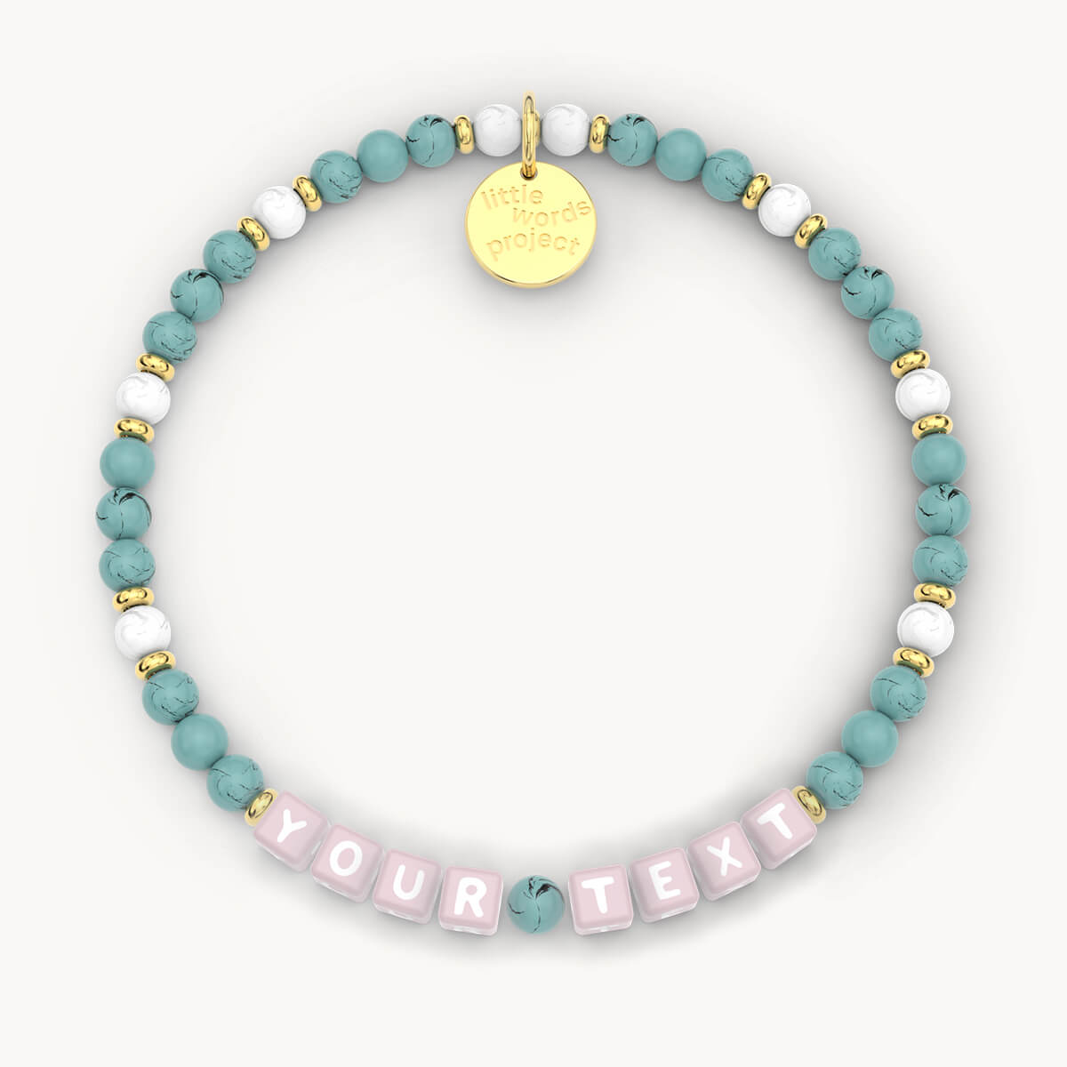 Custom Waterfall Bracelet in Pink Letters