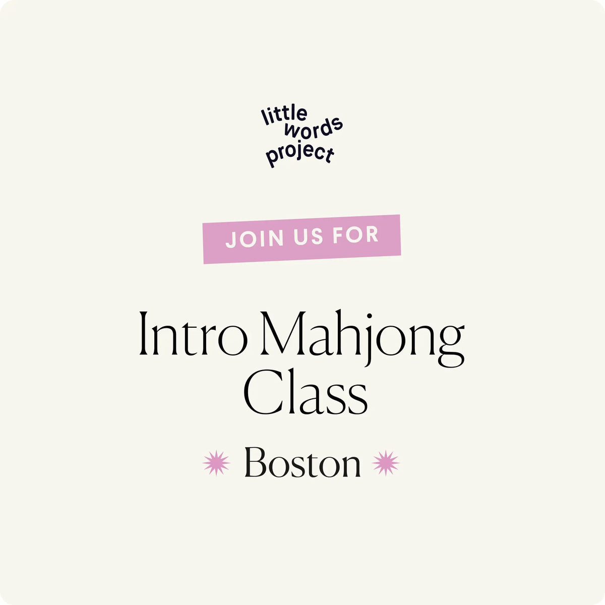 Boston Mahjong Event