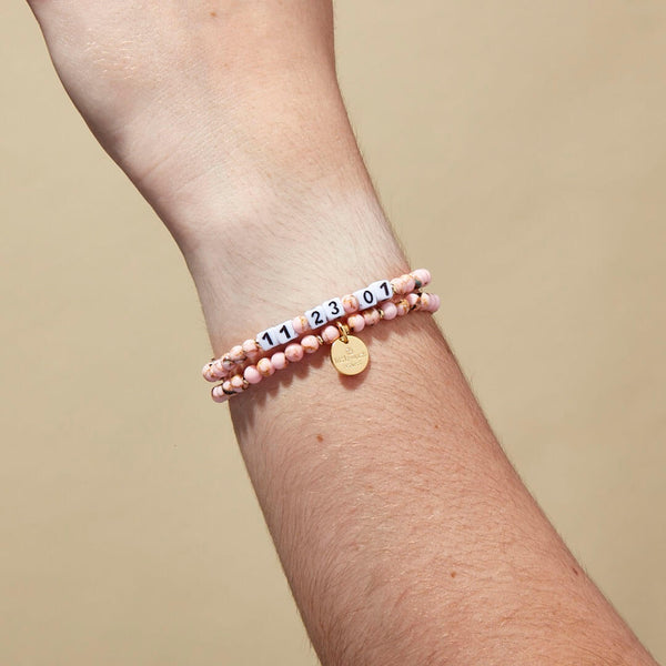 Custom Pink Agate Stone Bracelet