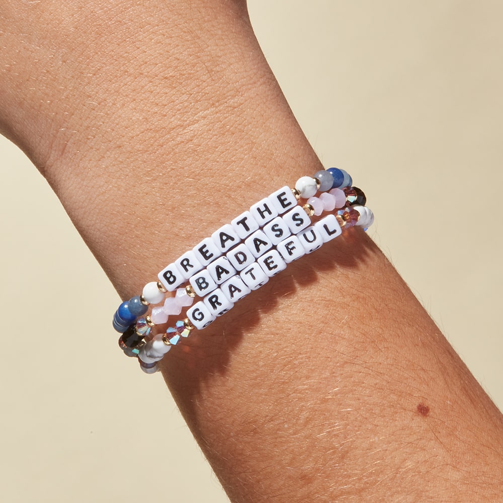 Breathe Bracelet Bluestone Inspirational Letter Bracelet Little Words Project