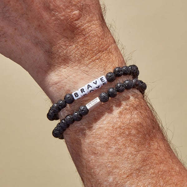 Custom Lava Stone Men's Bracelet