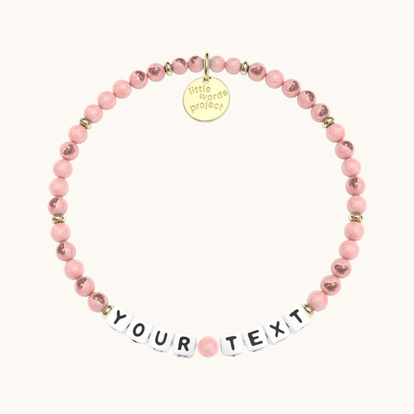 Custom Pink Agate Stone Bracelet