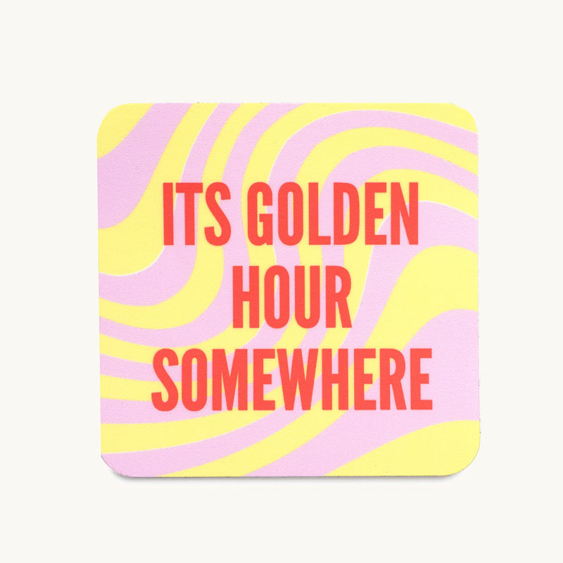 Its Golden Hour Somewhere Sticker
