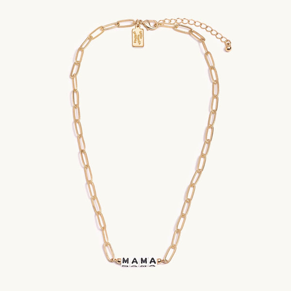 Mama Paper Clip Chain Necklace